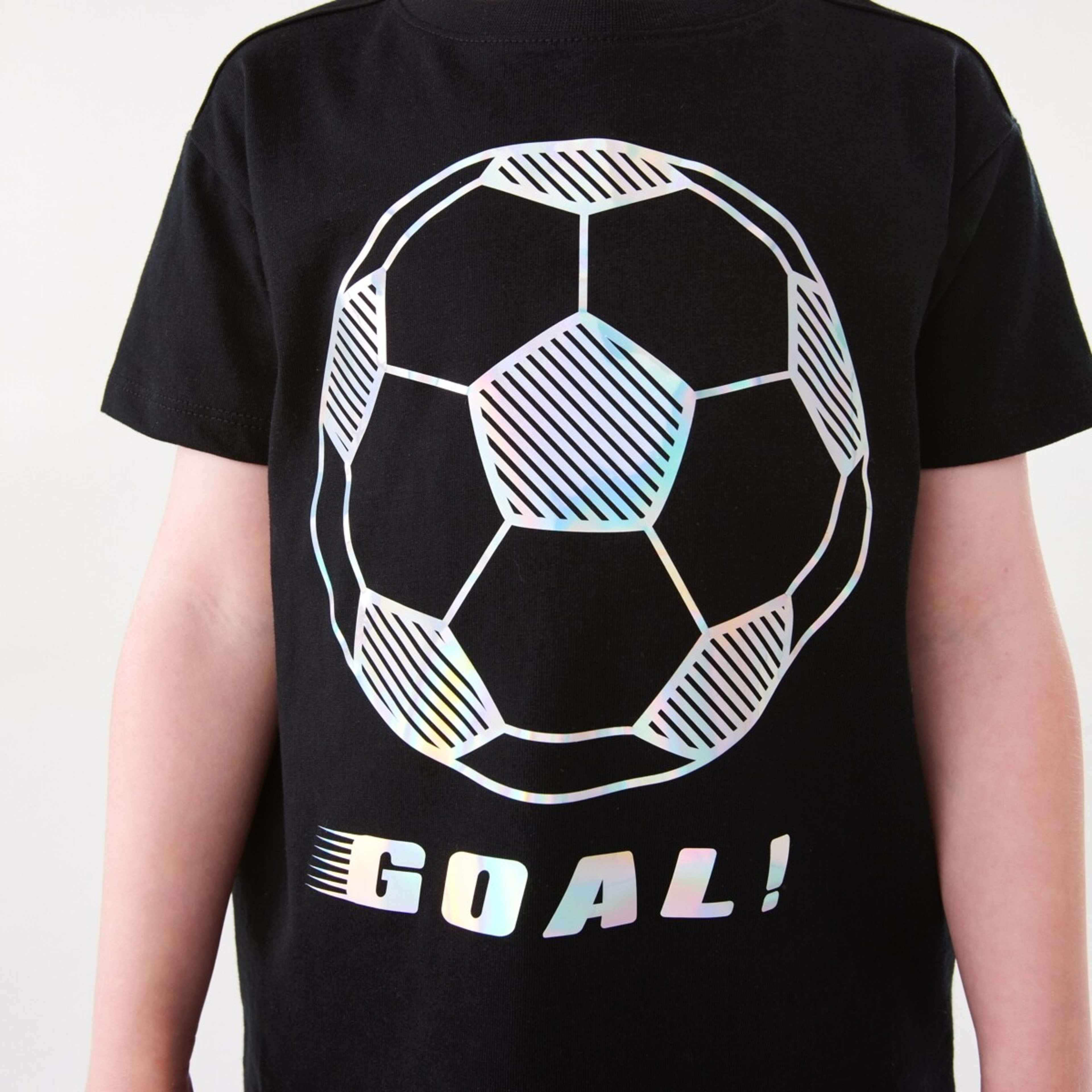 4 Mirror Foil Print T-shirt Blk Soccr, 4 of 8