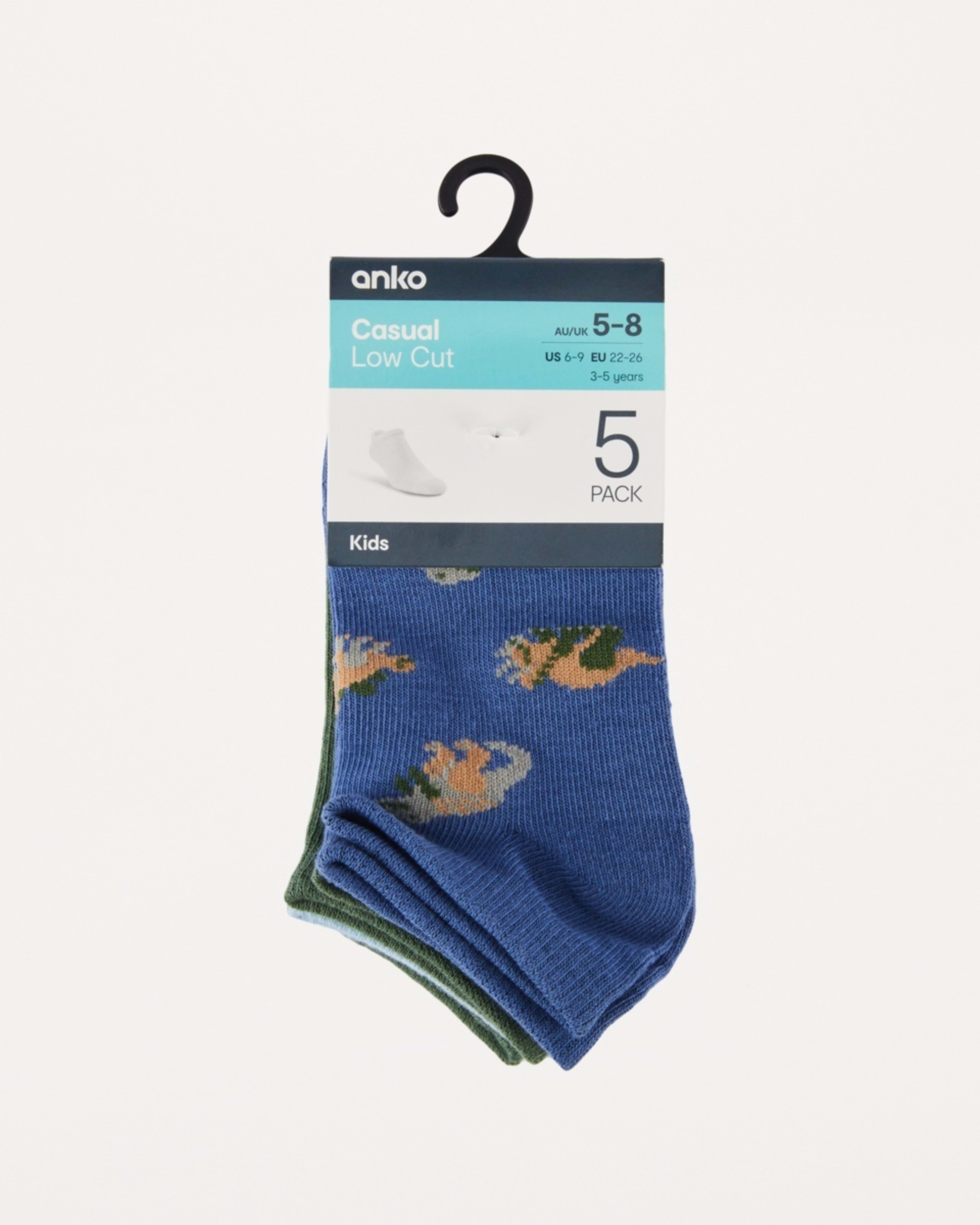 3 5 Pack Low Cut Socks DINOS, 3 of 3