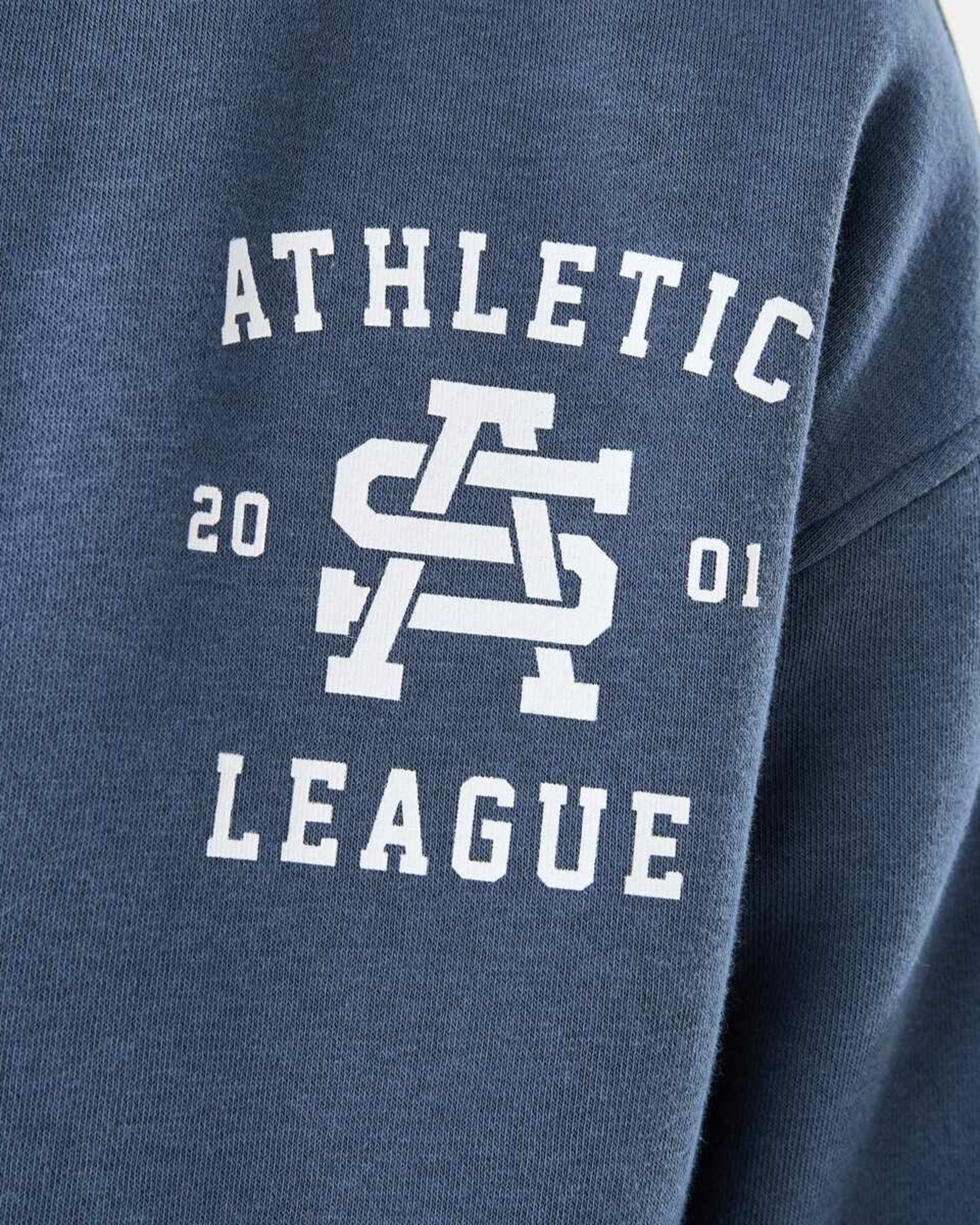 5 Oversized Graphic Crew Neck Sweatshirt Blu Athlet, 5 of 9