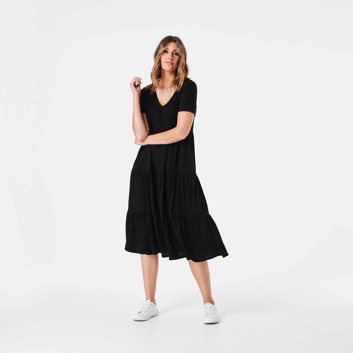 kmart short sleeve midi dress