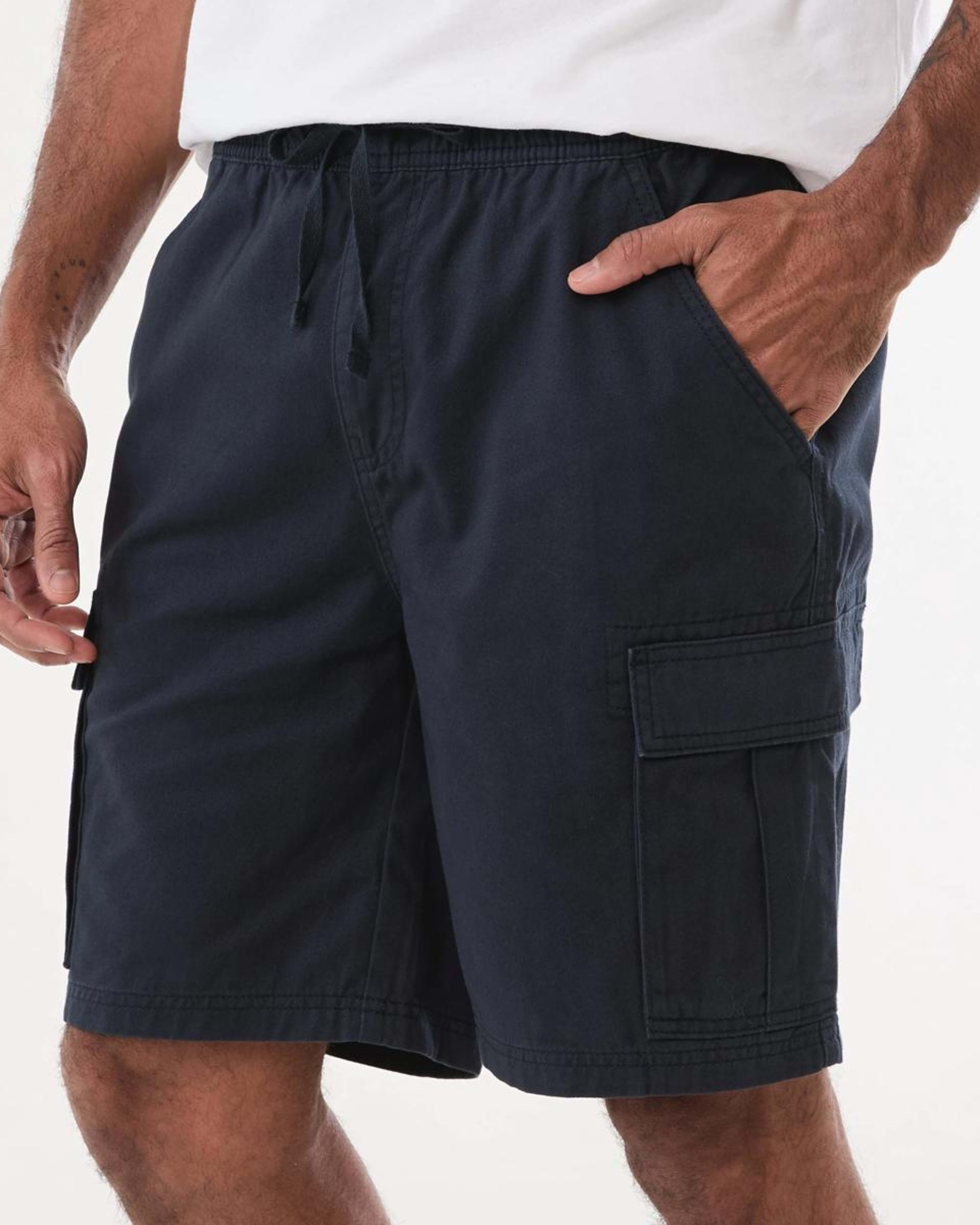 2 Elastic Waist Cargo Shorts PARISIAN NIGHT, 2 of 7