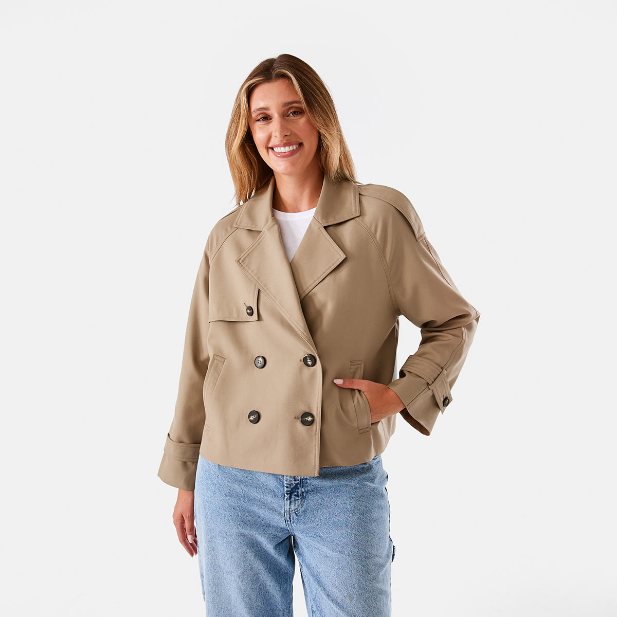 Crop Trench Coat Kmart
