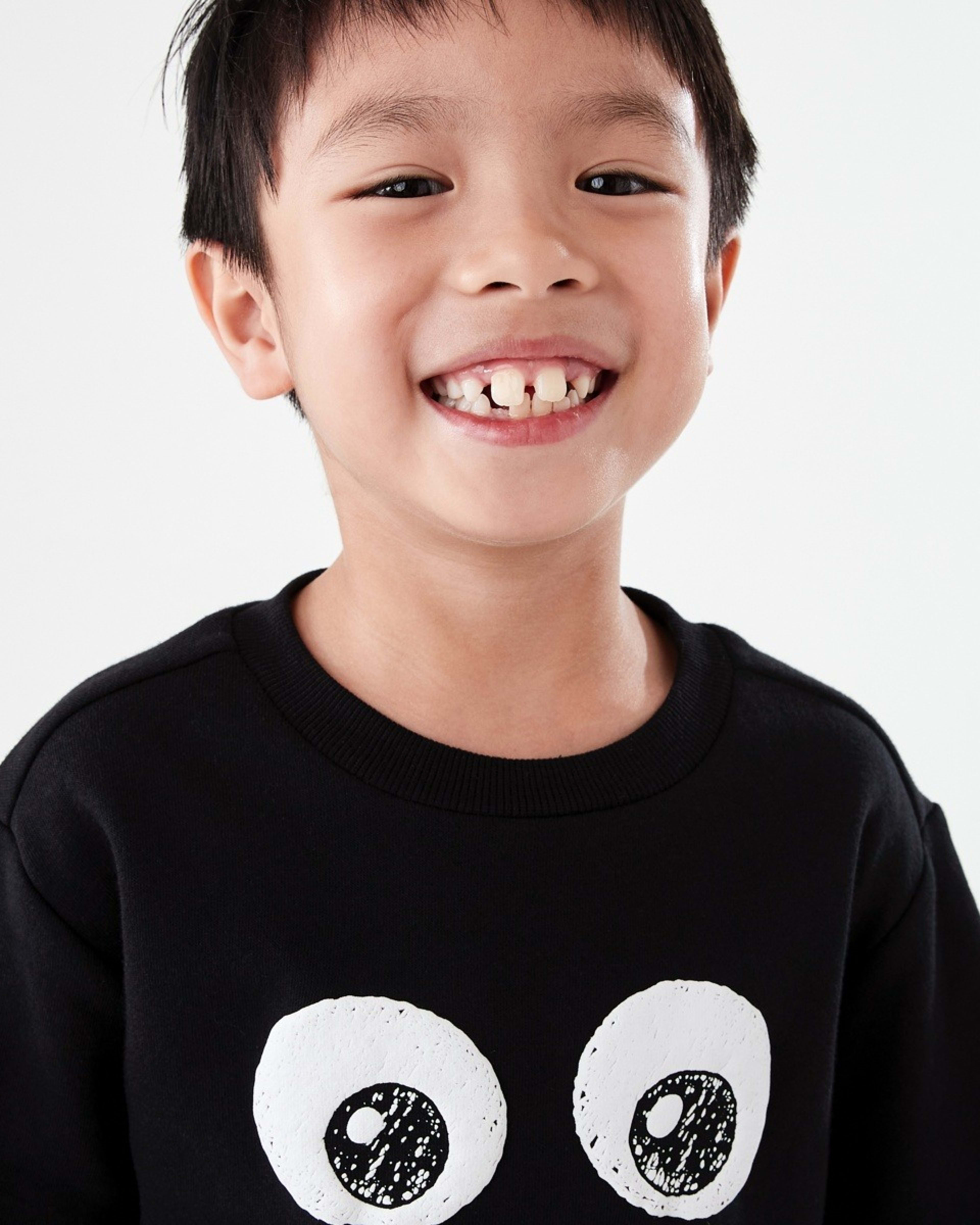 3 Print Crew Neck Sweatshirt Blk Monst, 3 of 8