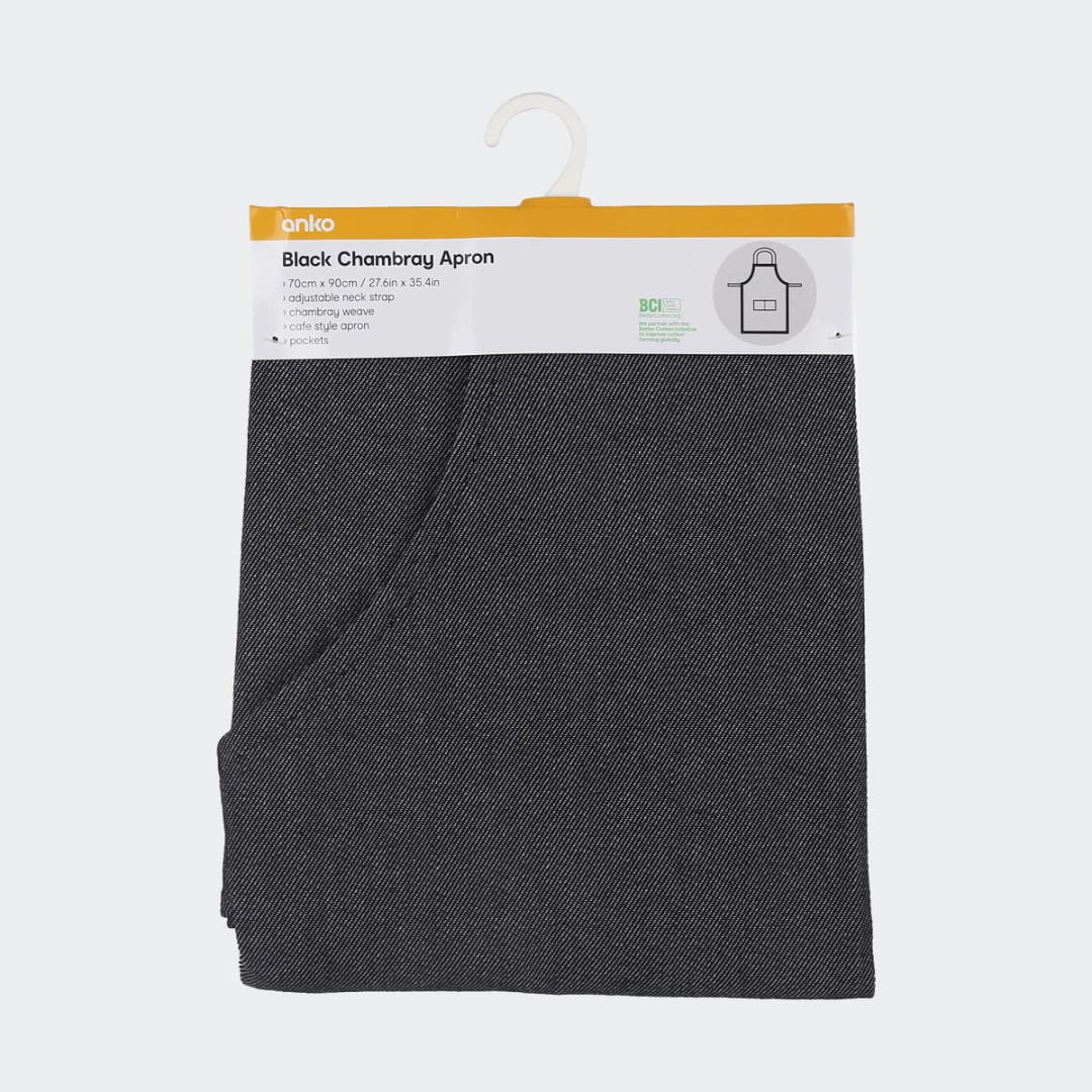Black Chambray Apron Kmart