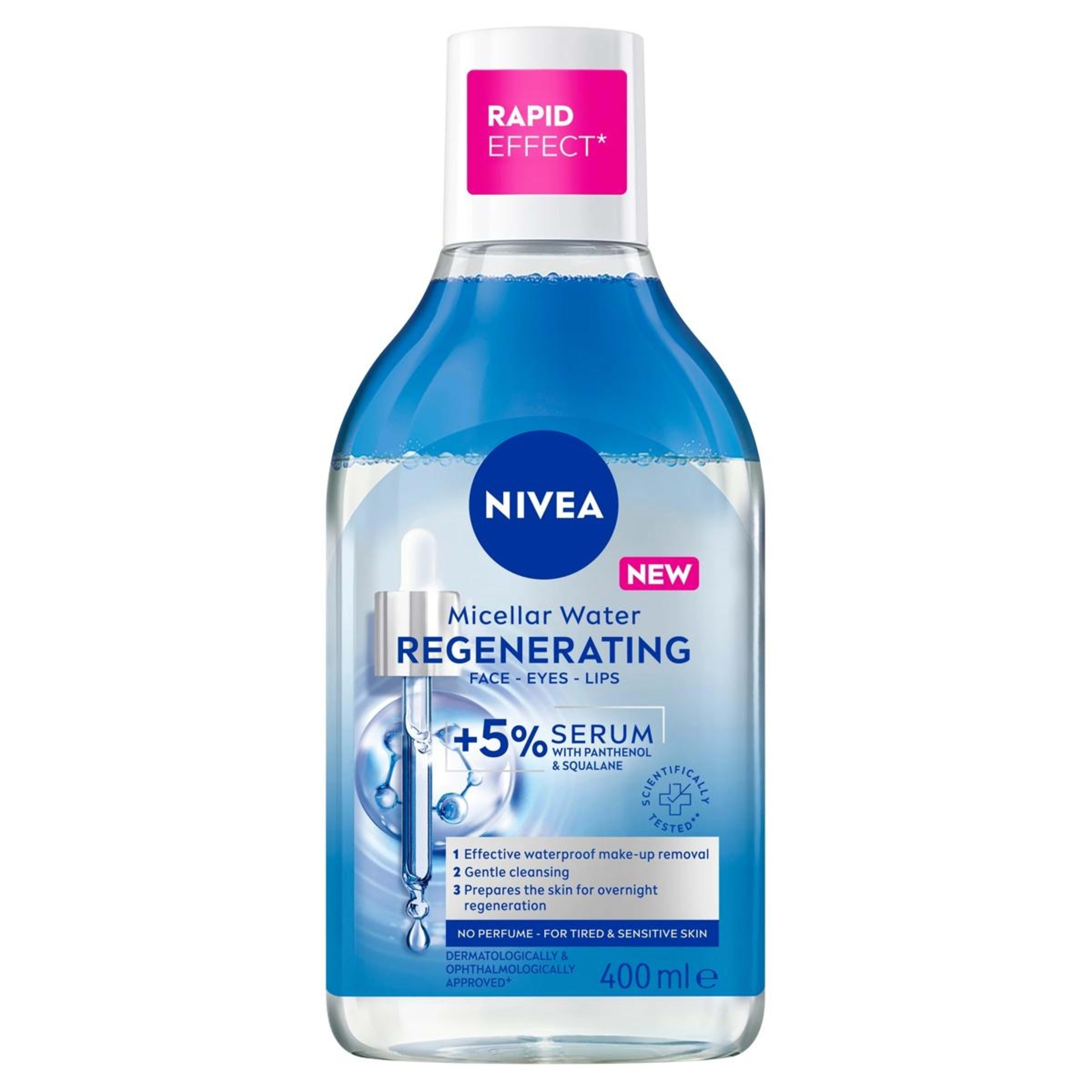 1 Nivea Regenerating Micellar Water 400ml - 5% Serum with Panthenol and Squalane