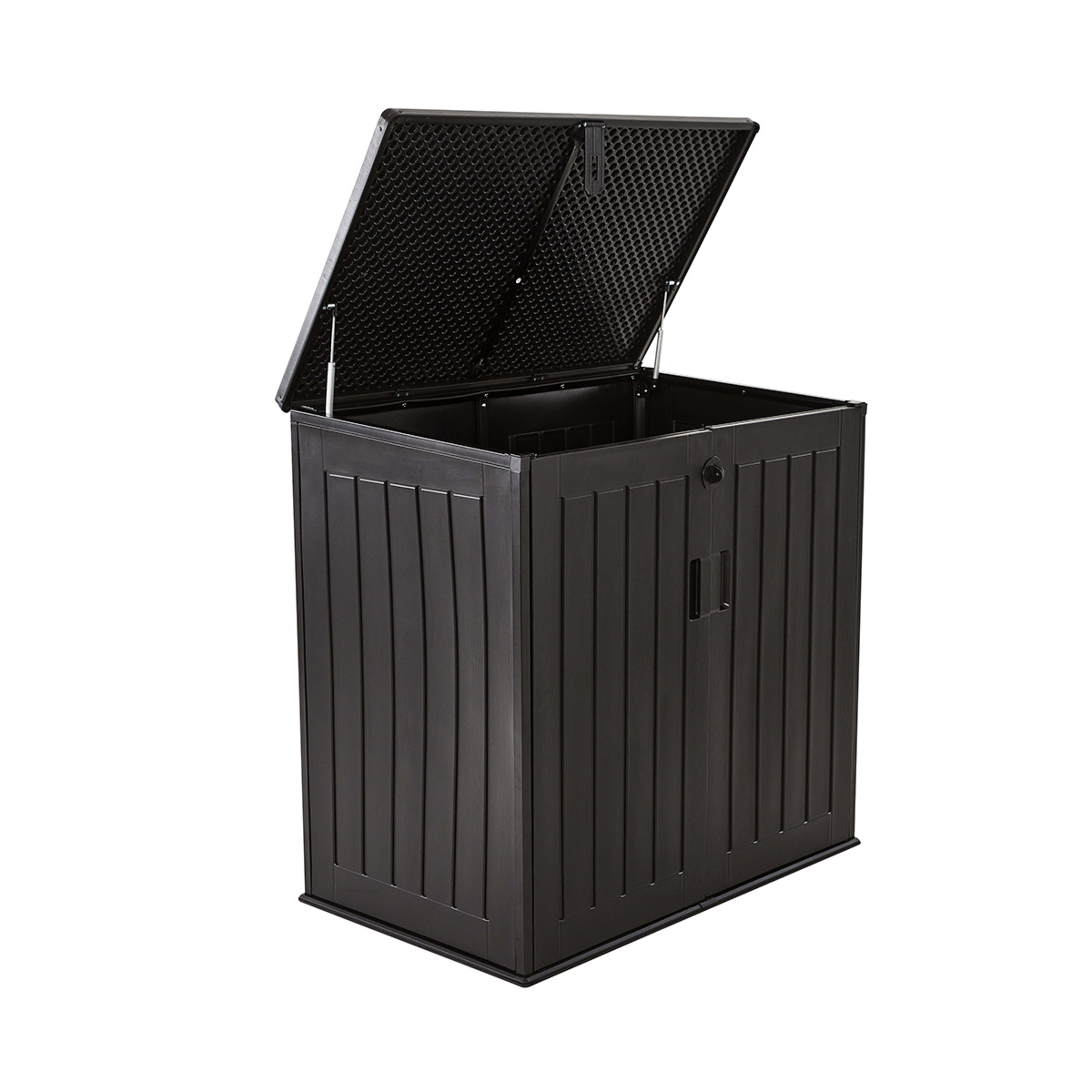 755L Outdoor Storage Unit Black Kmart