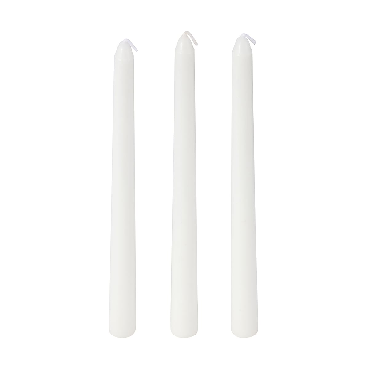 3 Pack White Taper Candles Kmart