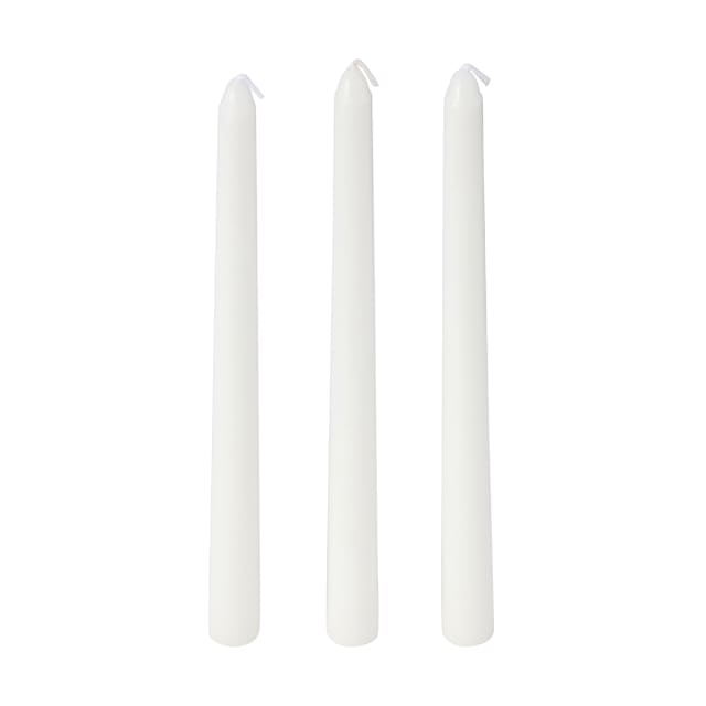 3 Pack White Taper Candles Kmart