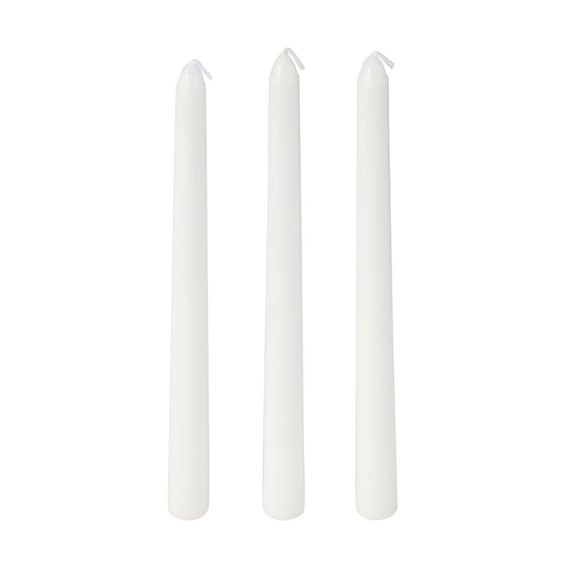 3 Pack White Taper Candles Kmart