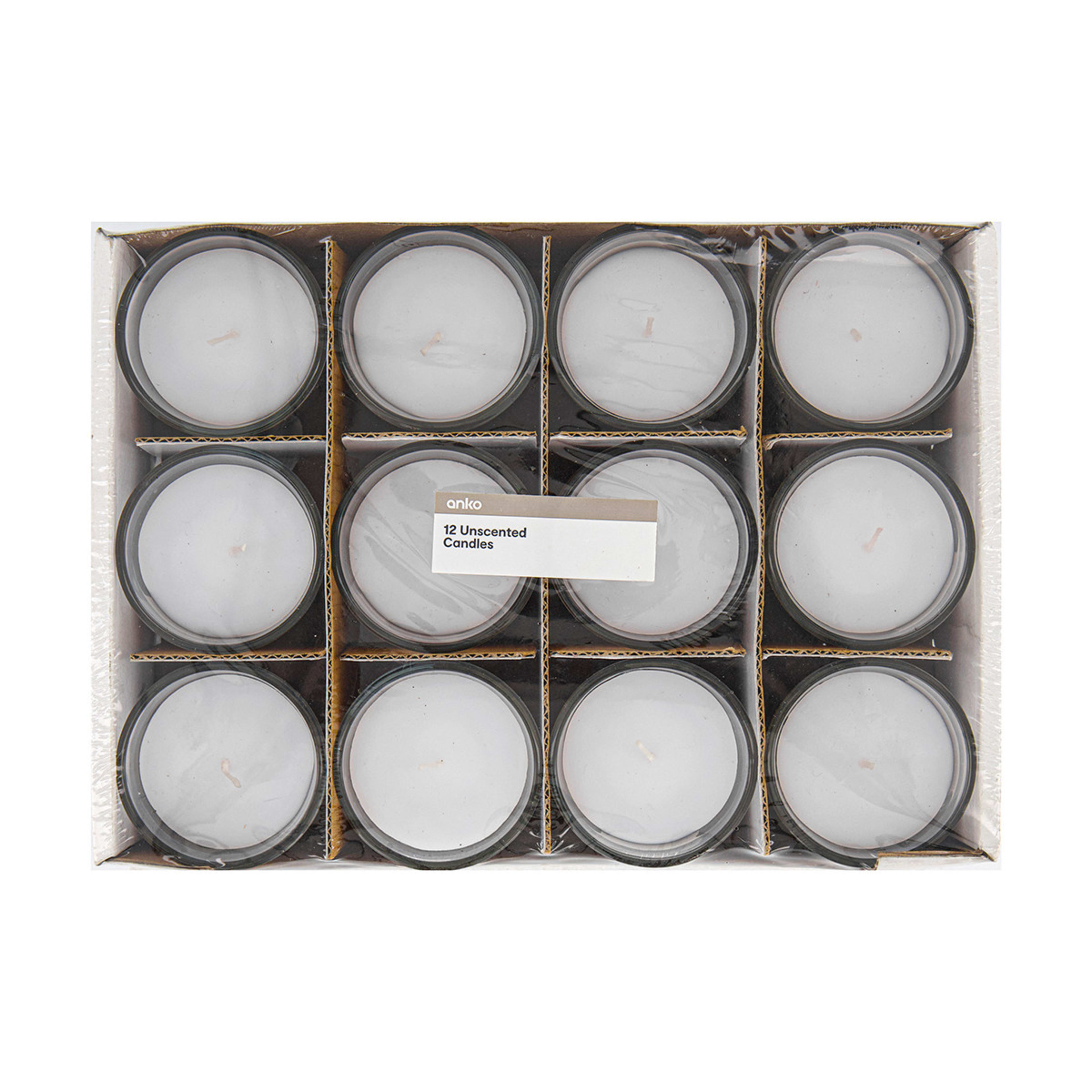 7 Unscented Candles - Pack of 12, 7 of 8