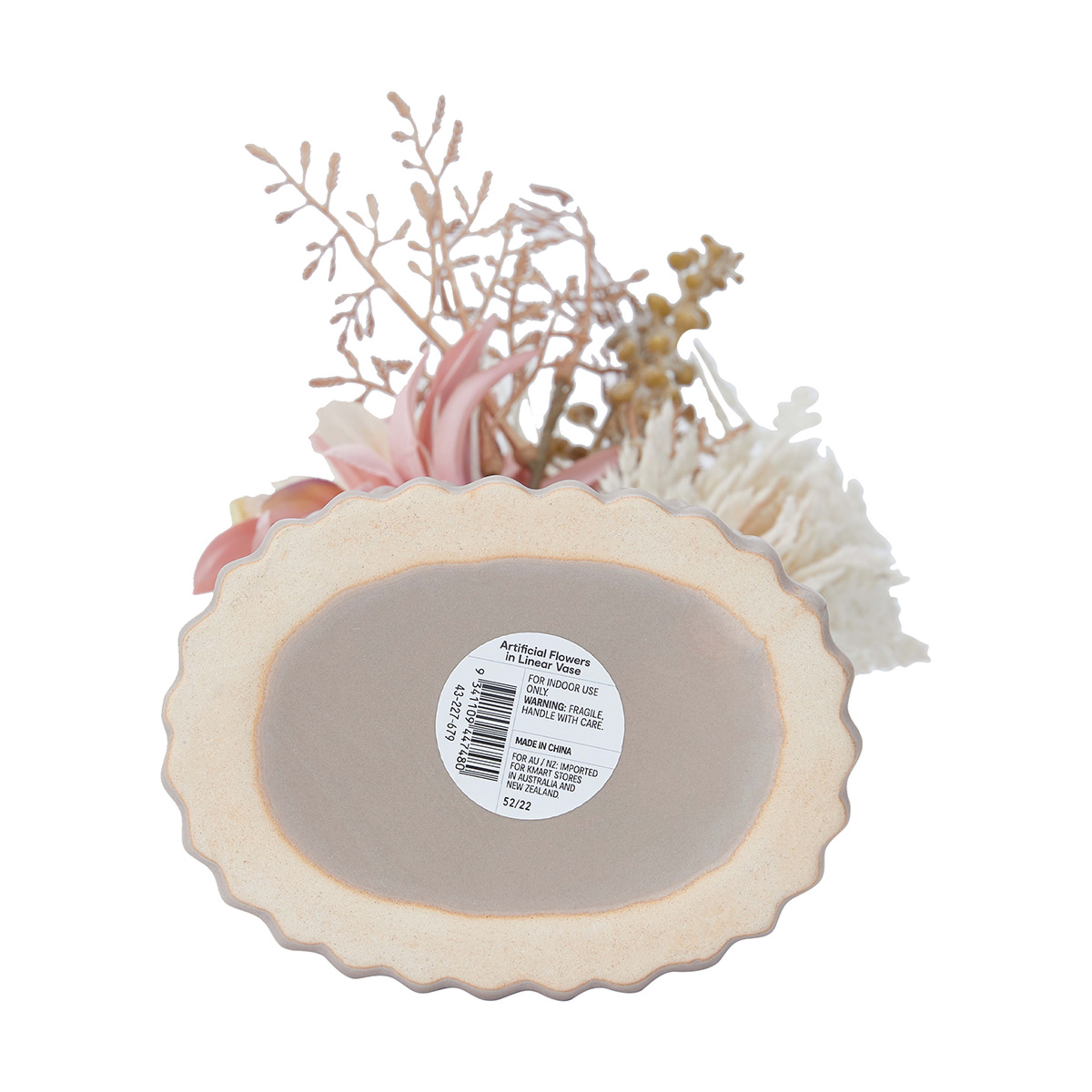 Artificial Flowers in Linear Vase Kmart