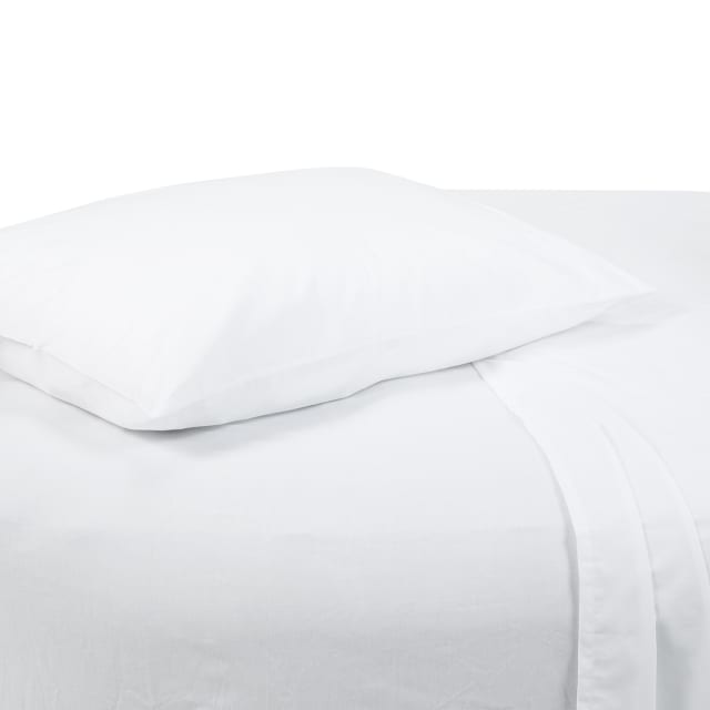 180 Thread Count Sheet Set Single Bed, White Kmart