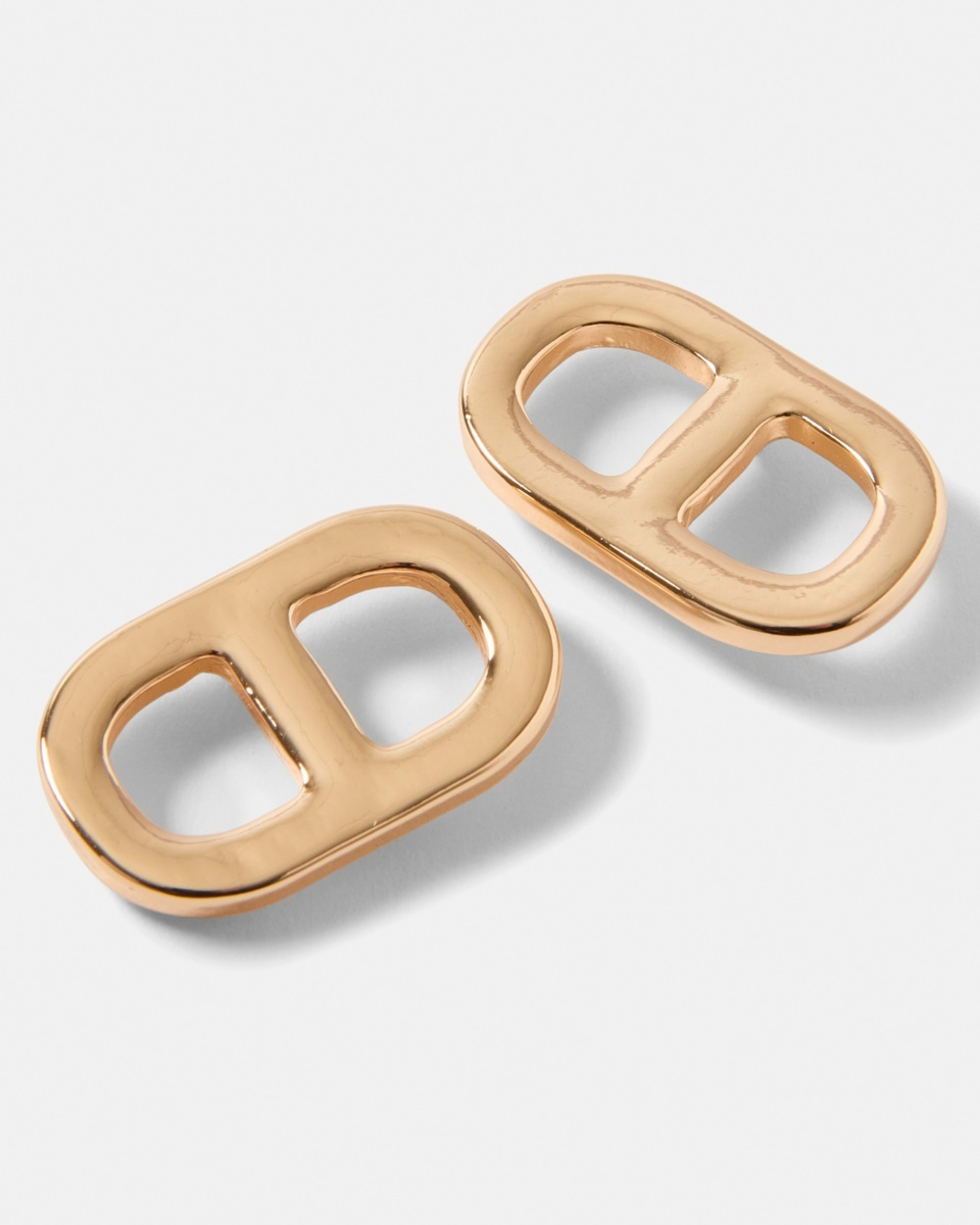 3 Interlink Stud Earrings GOLD, 3 of 5