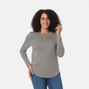 Long Sleeve Cotton Modal T-shirt - Kmart