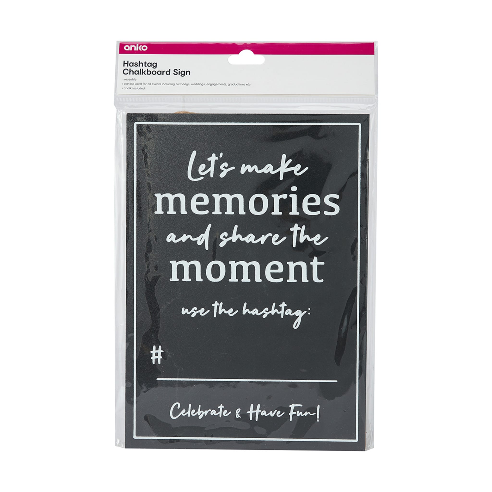 Hashtag Chalkboard Sign Kmart NZ