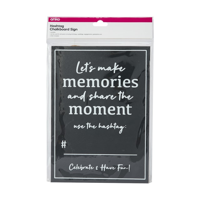 Hashtag Chalkboard Sign Kmart