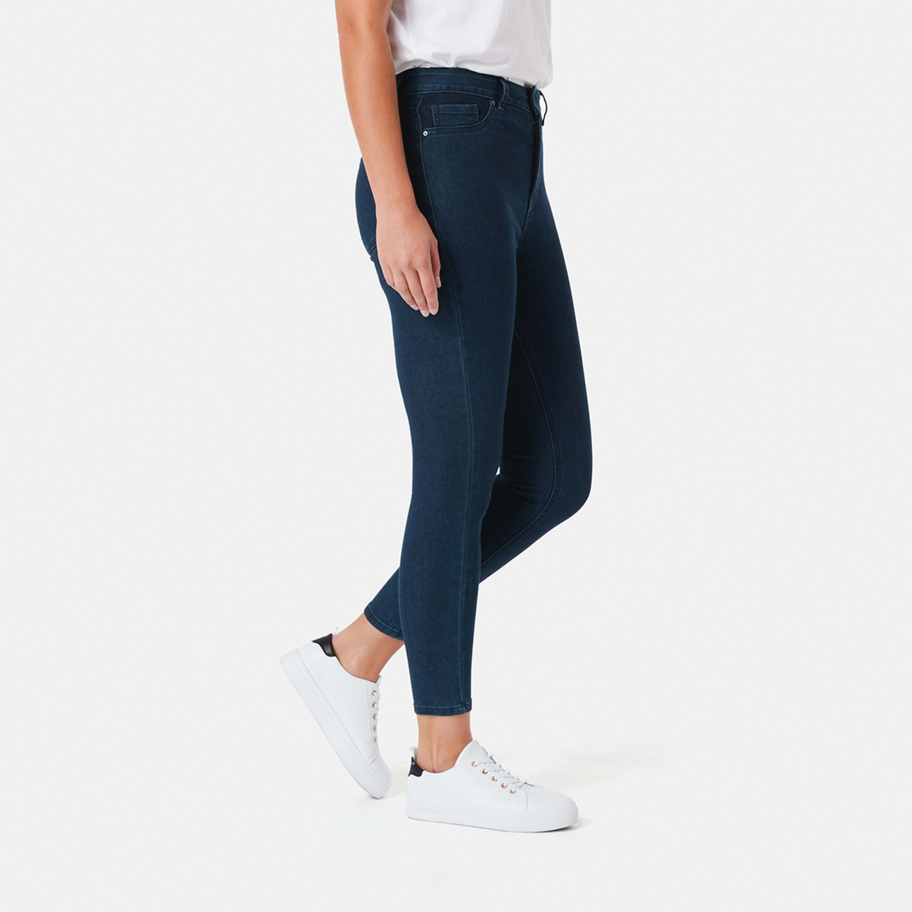 2 High Rise Ankle Length Skinny Jeans Ind Wsh, 2 of 4