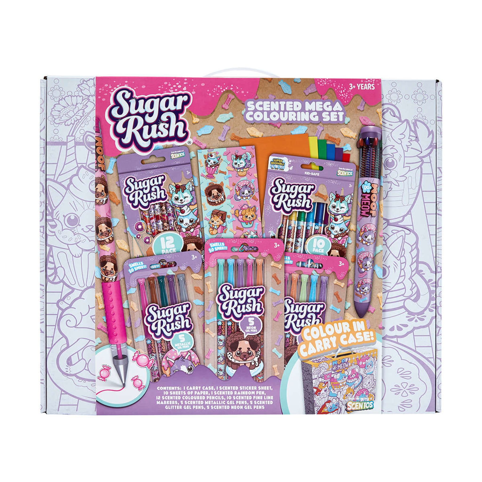 Sugar Rush Scented Mega Colouring Case Kmart