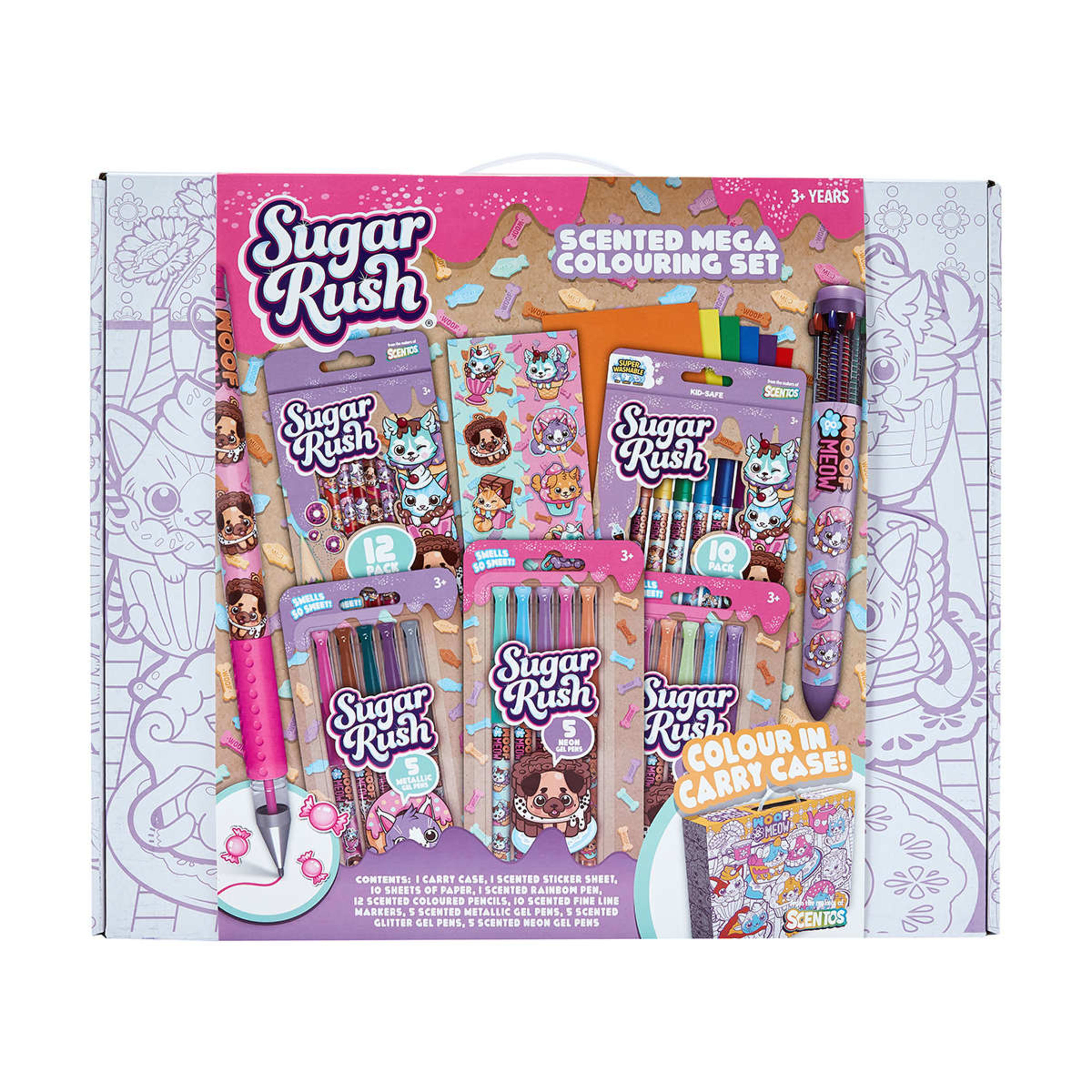 Sugar Rush Scented Mega Colouring Case Kmart