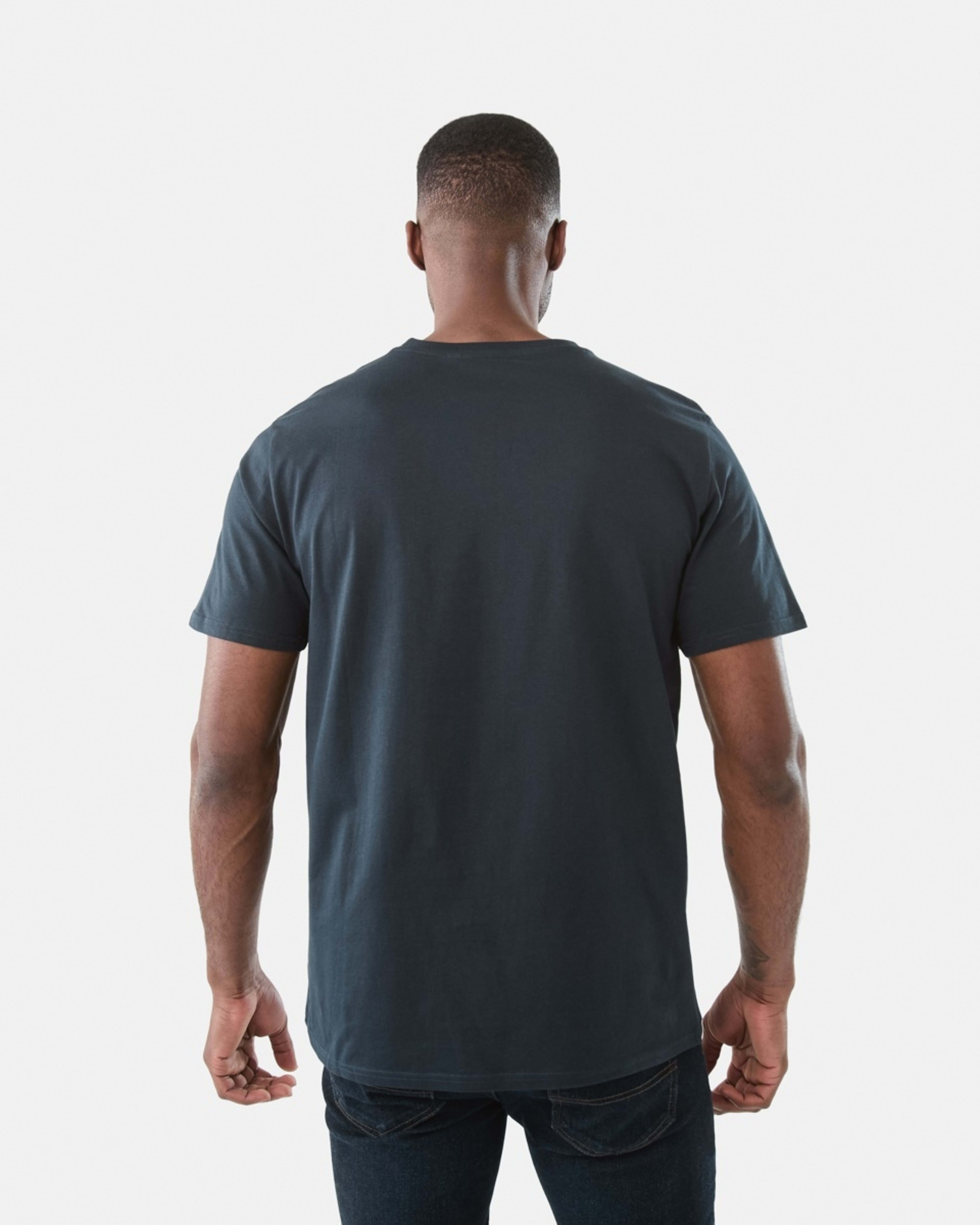 3 Australian Grown Cotton Crew Neck T-shirt Blu Night, 3 of 5