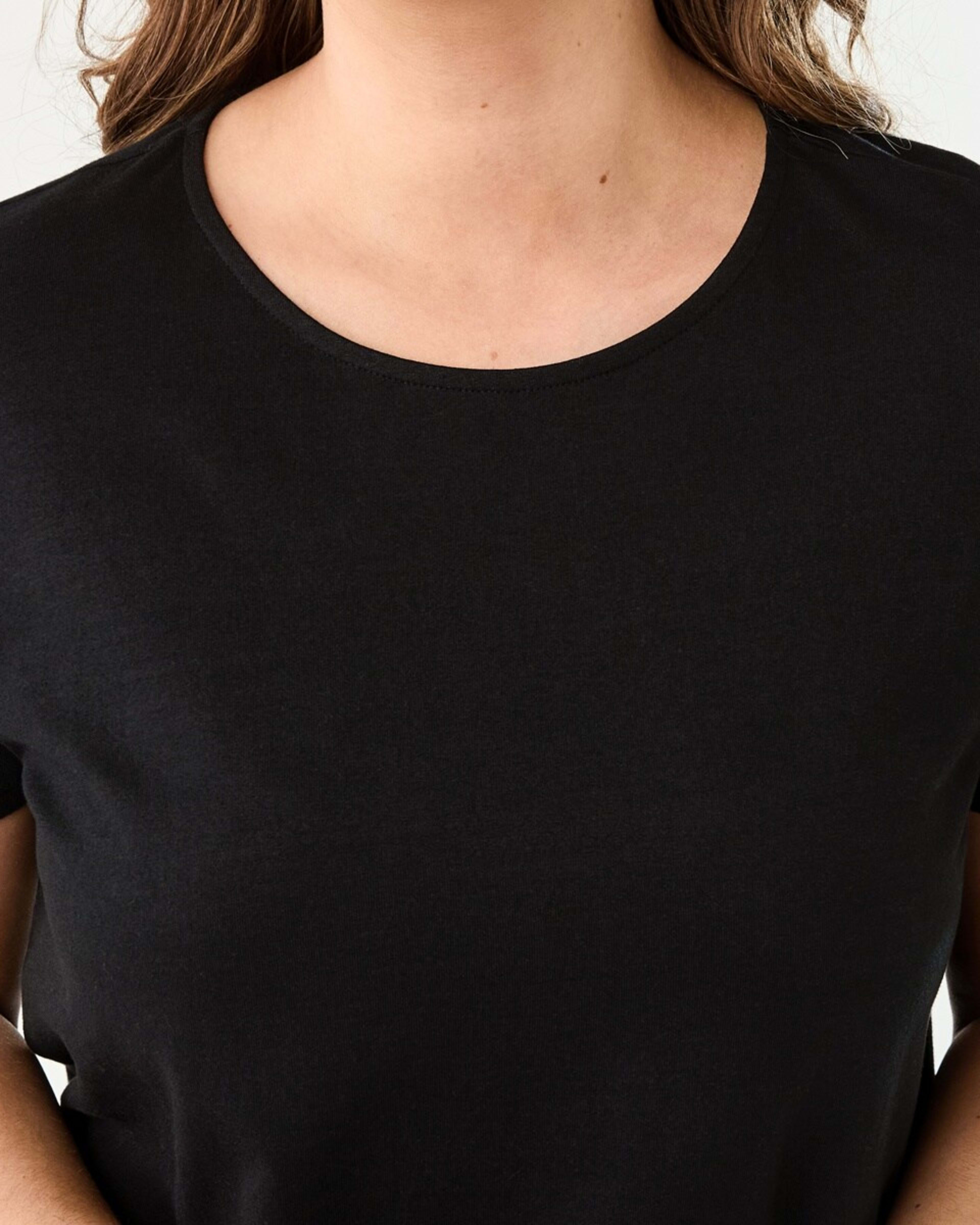 6 Short Sleeve Relaxed T-shirt Mini Dress BLACK, 6 of 7