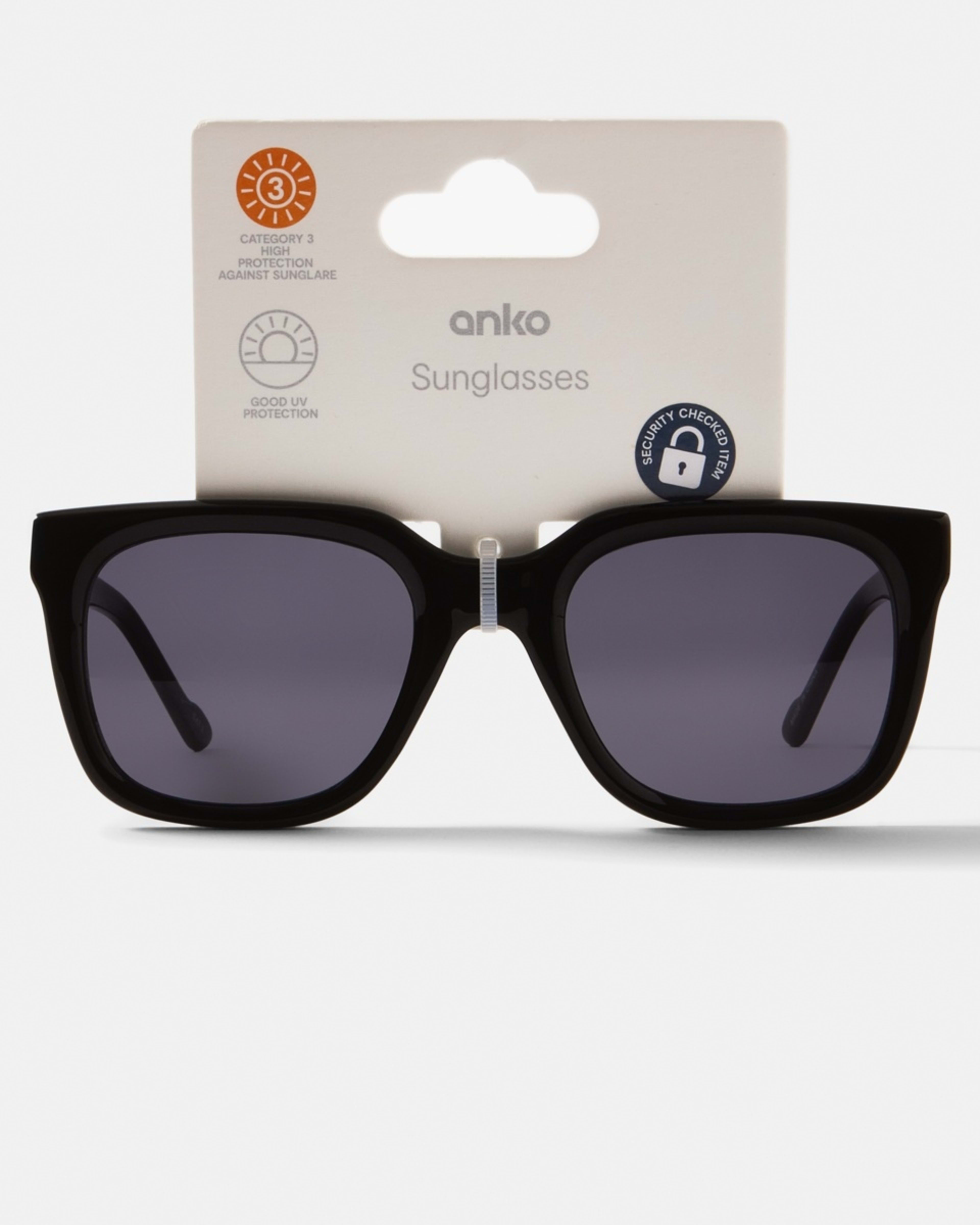 6 Womens D Frame Sunglasses ACCESSORIES BLACK, 6 of 6