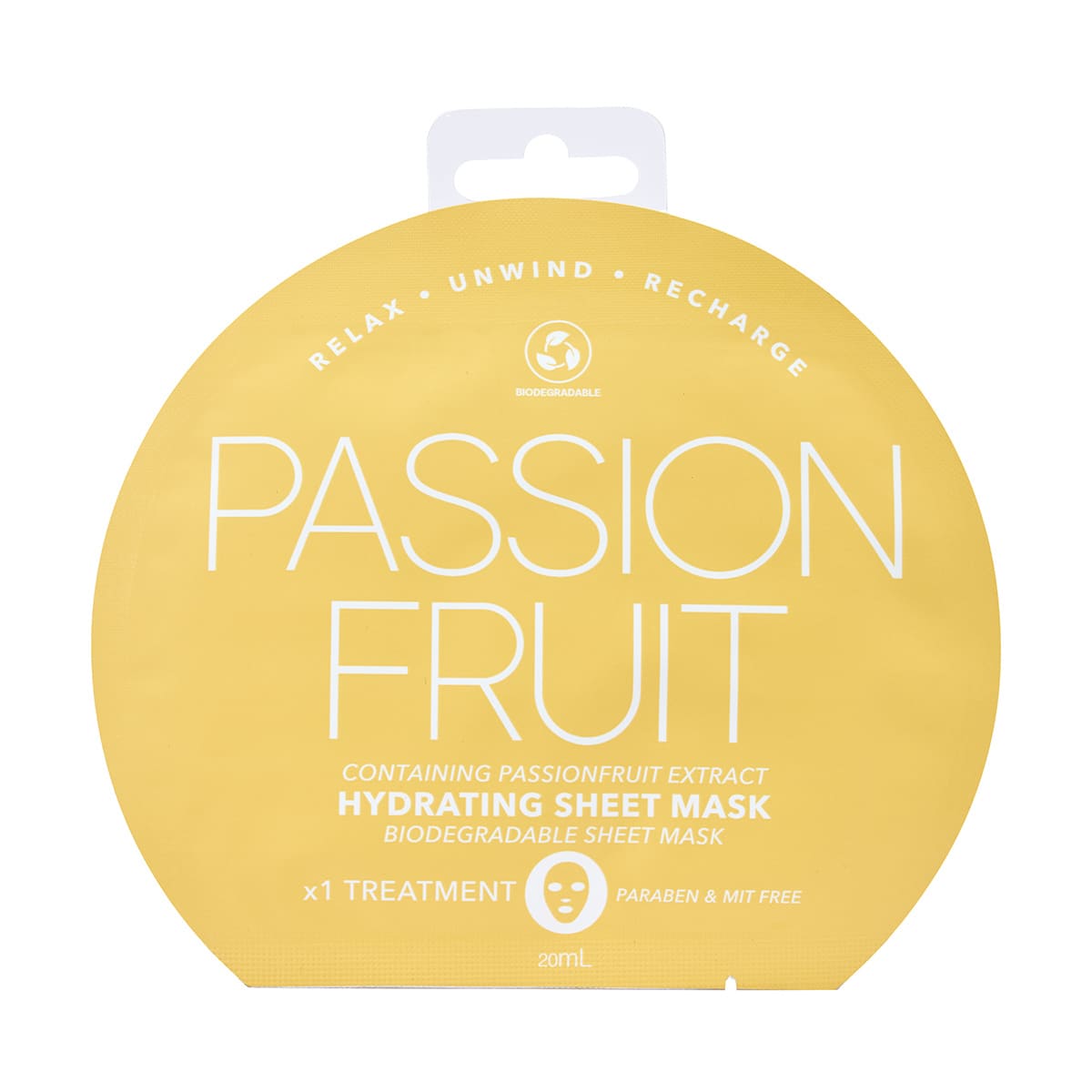 Hydrating Sheet Mask Passion Fruit Extract Kmart