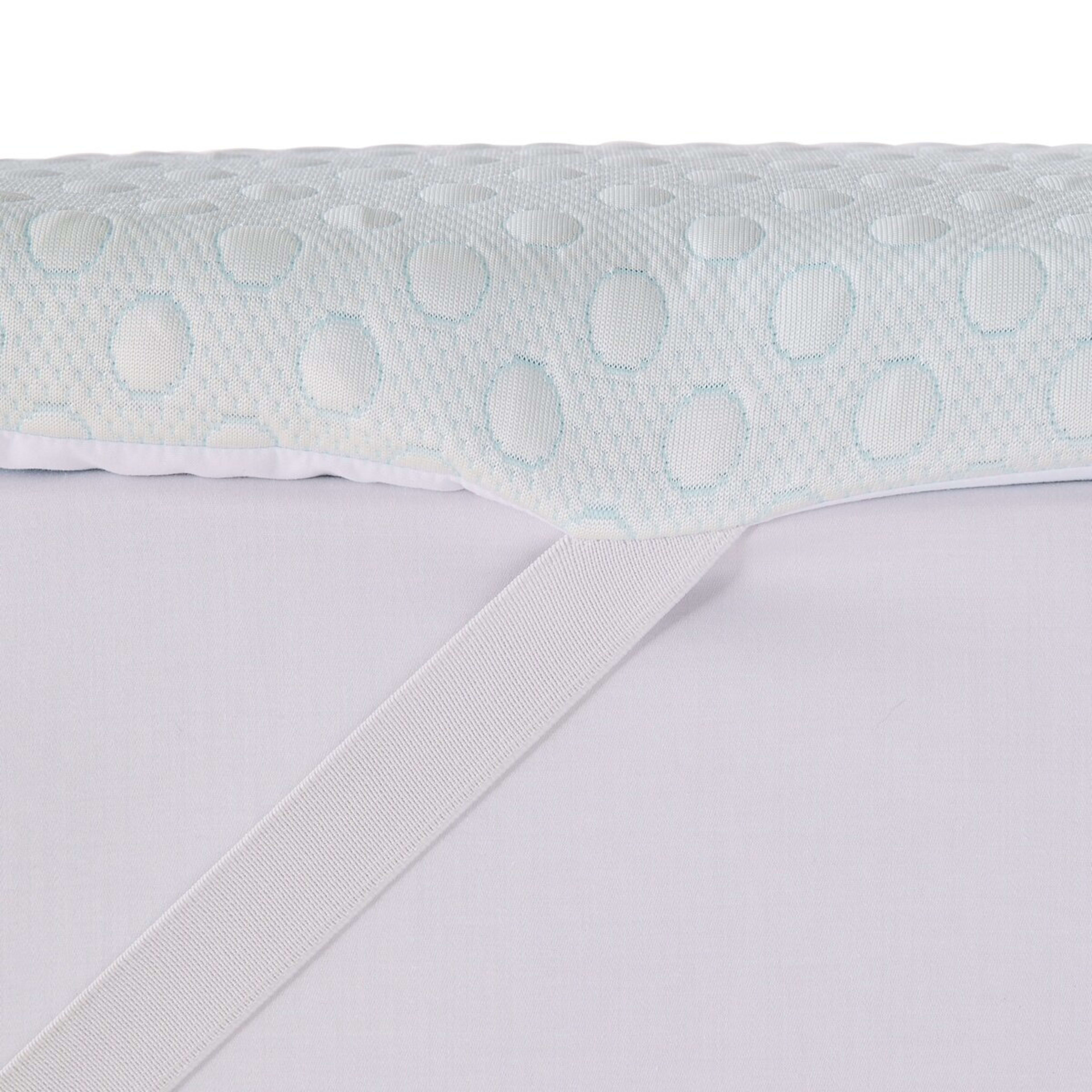 7 Cooling Memory Foam Mattress Topper - Queen Bed, White, 7 of 9