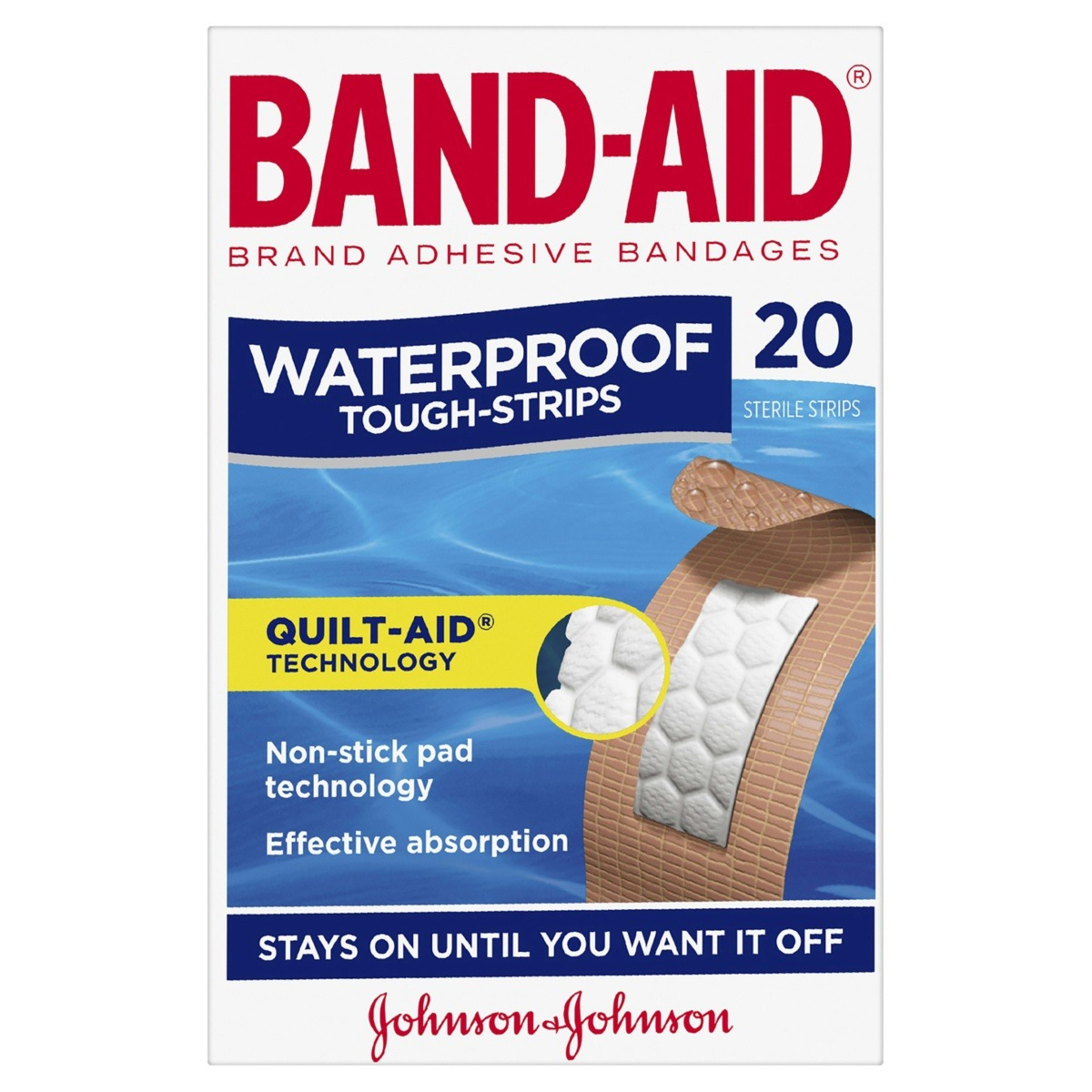 2 20 Pack Band-Aid Waterproof Tough-Strips, 2 of 5