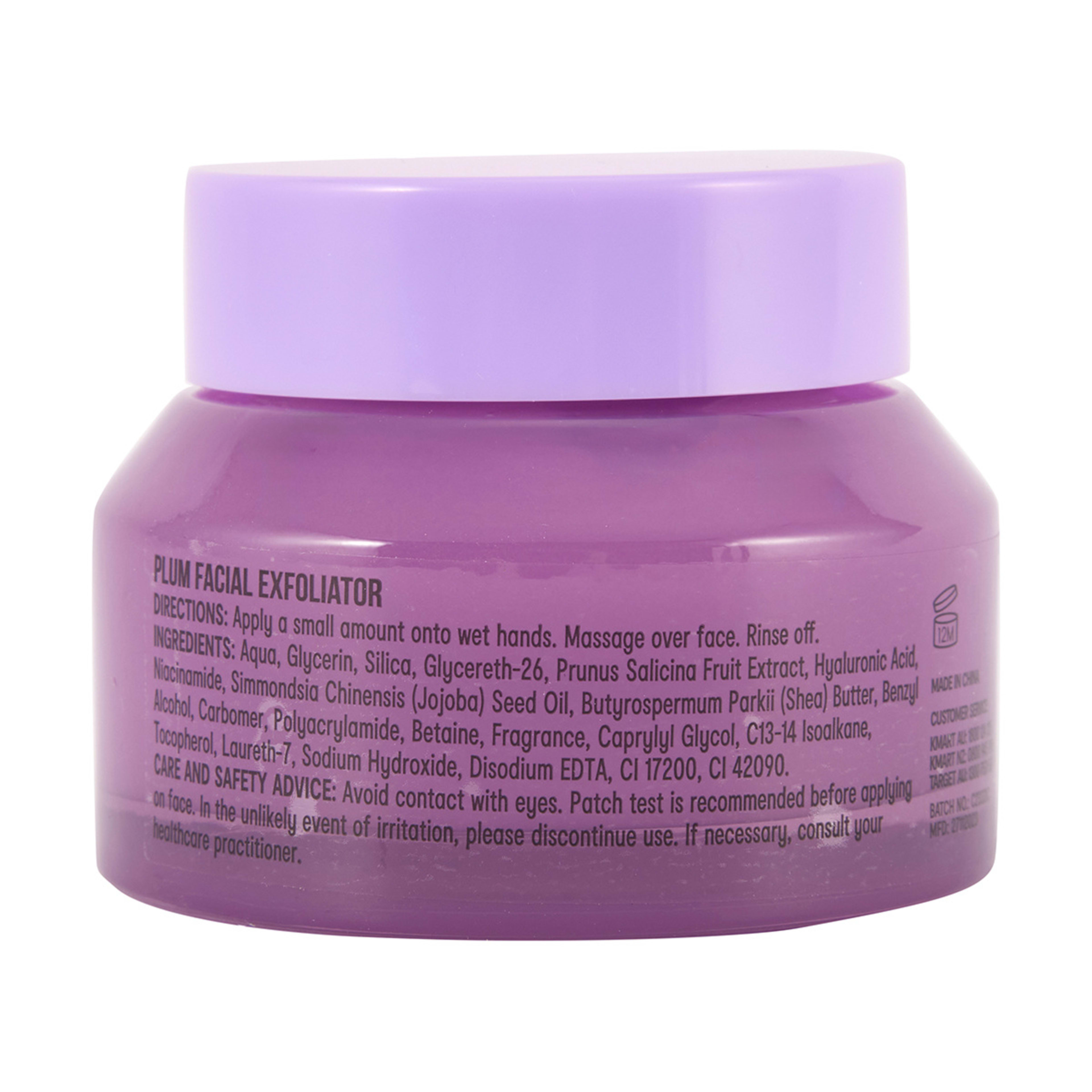 OXX Skincare Plum Facial Exfoliator 50ml Niacinamide, Hyaluronic Acid