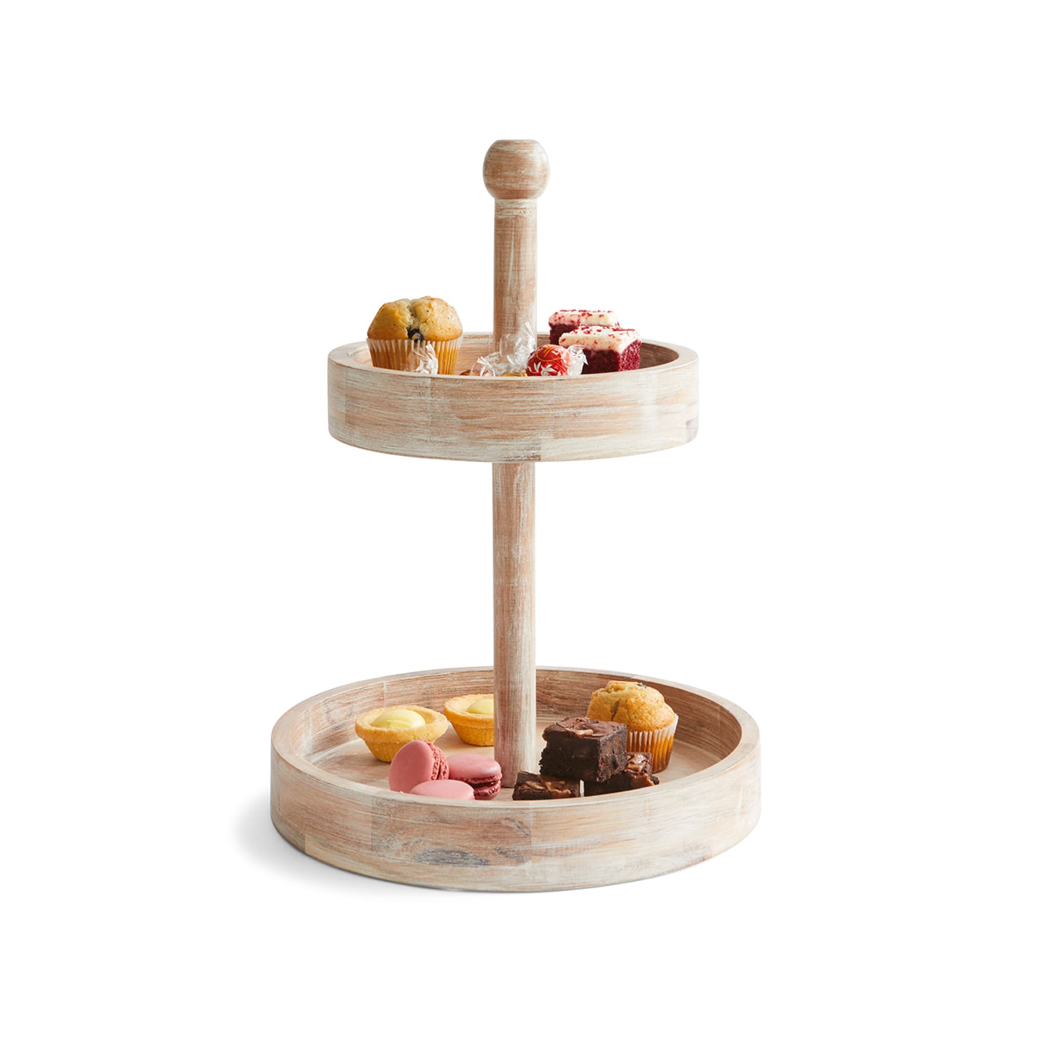 2 Tier Rimmed Pillar Serving Stand Kmart