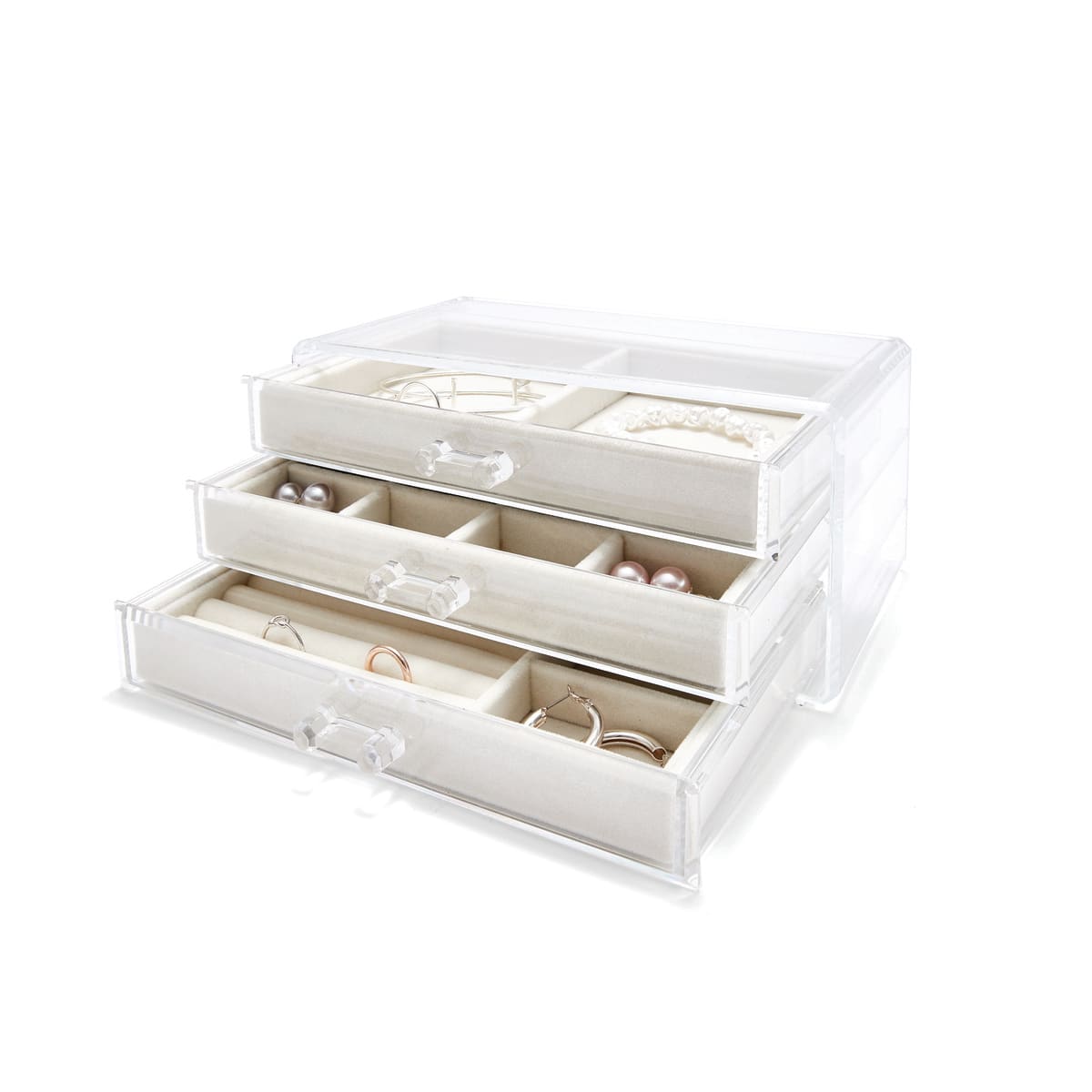 3 Tier Jewellery Box Clear Kmart