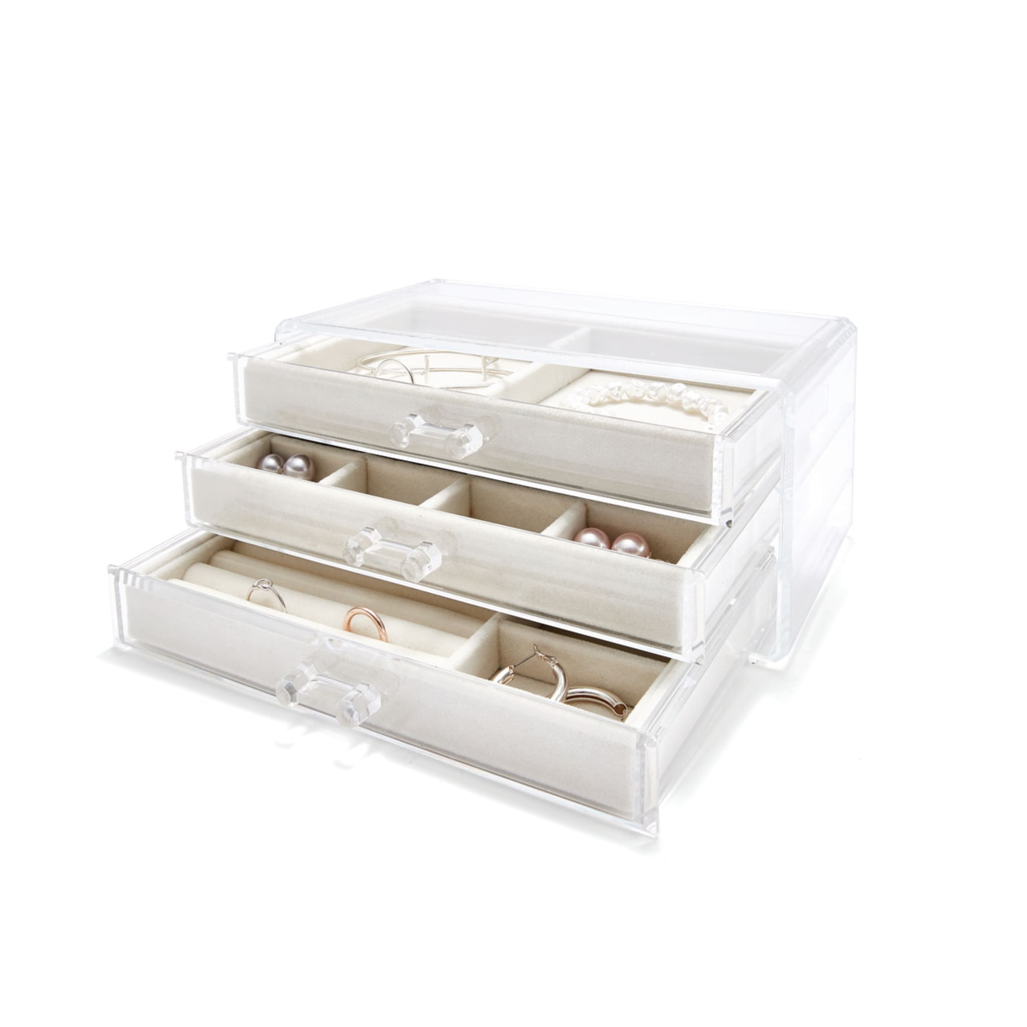 3 Tier Jewellery Box Clear Kmart