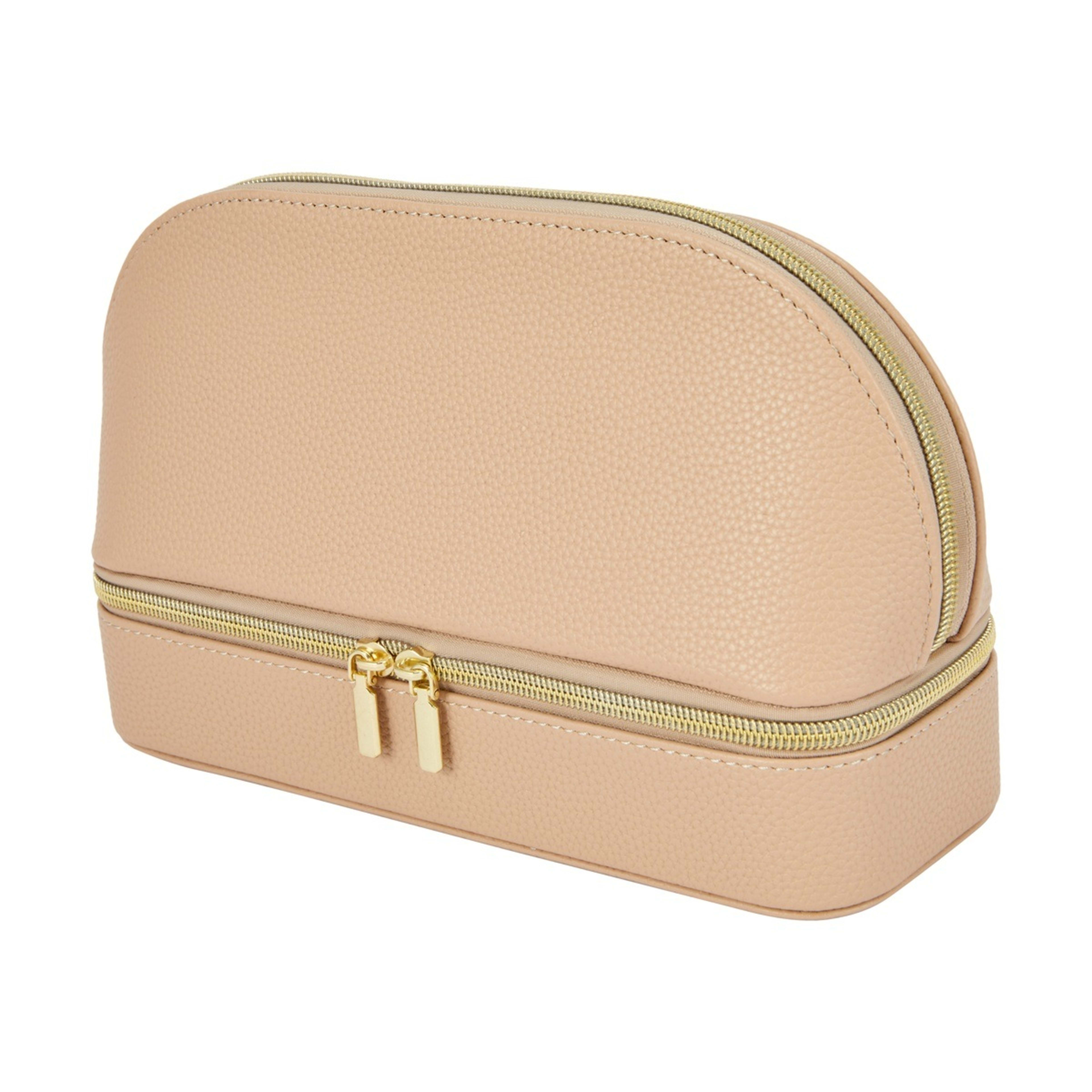 1 Taupe Zip Jewellery Case