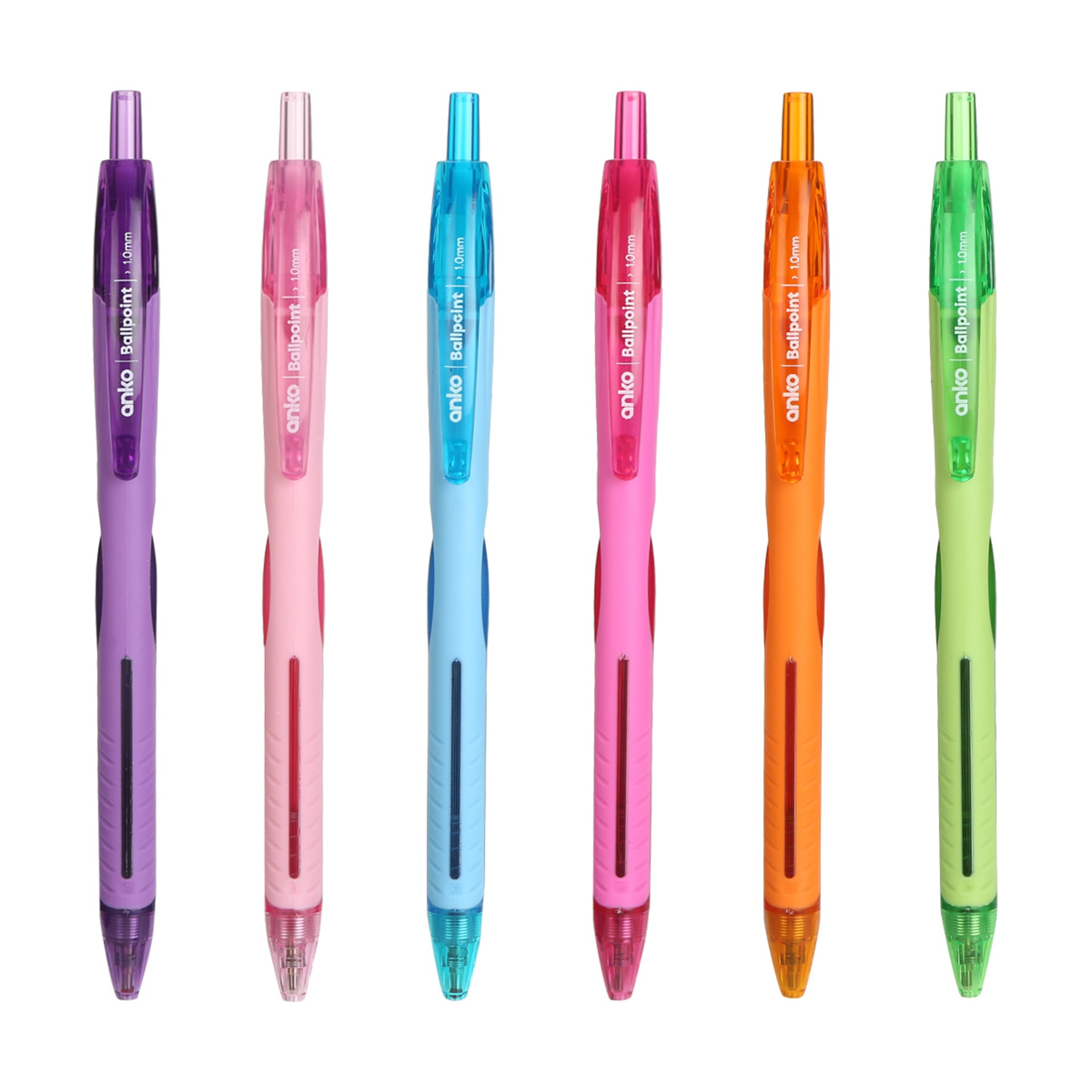 6 Pack Retractable Ball Point Pens Kmart
