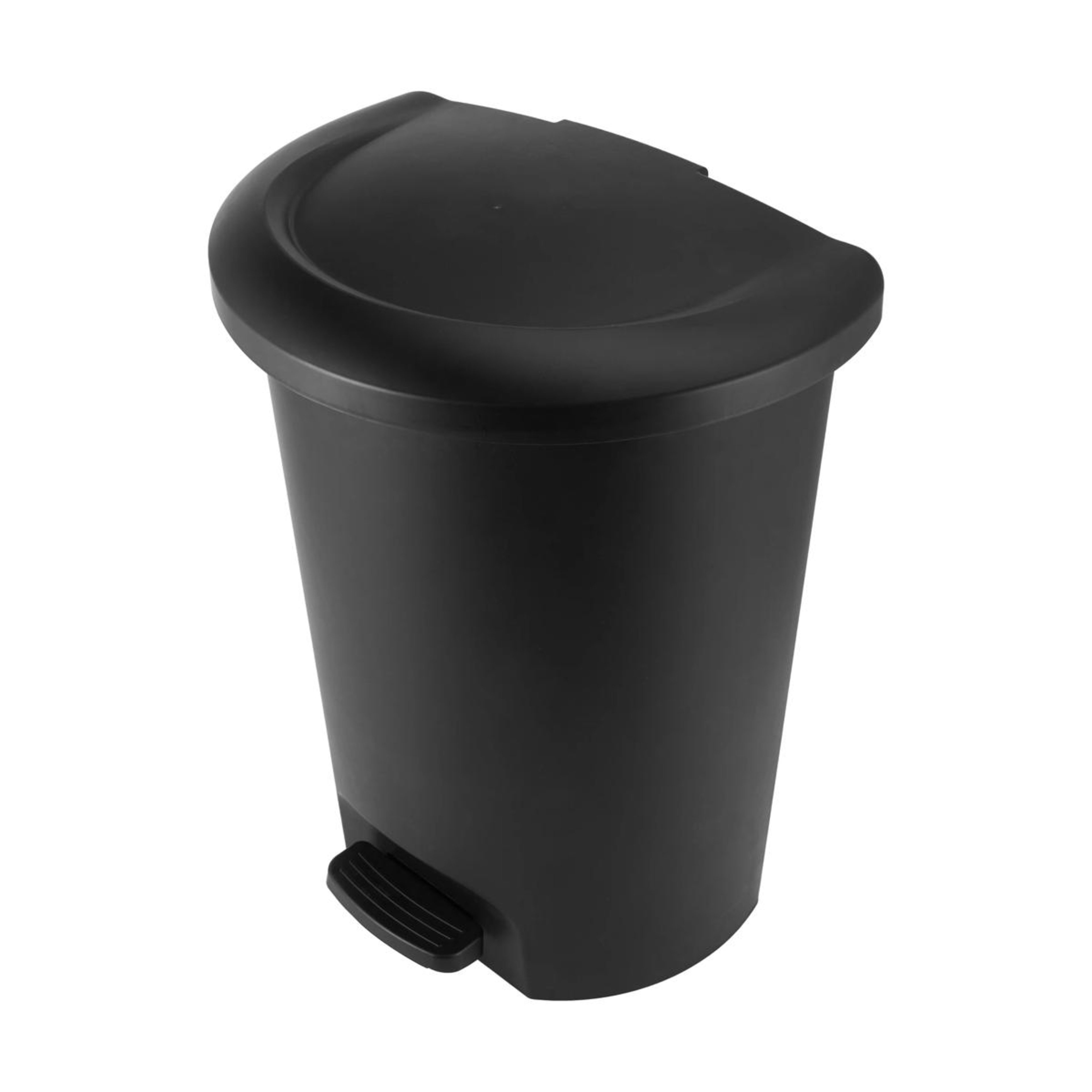 3 50L Plastic Rubbish Bin - Black, 3 of 5