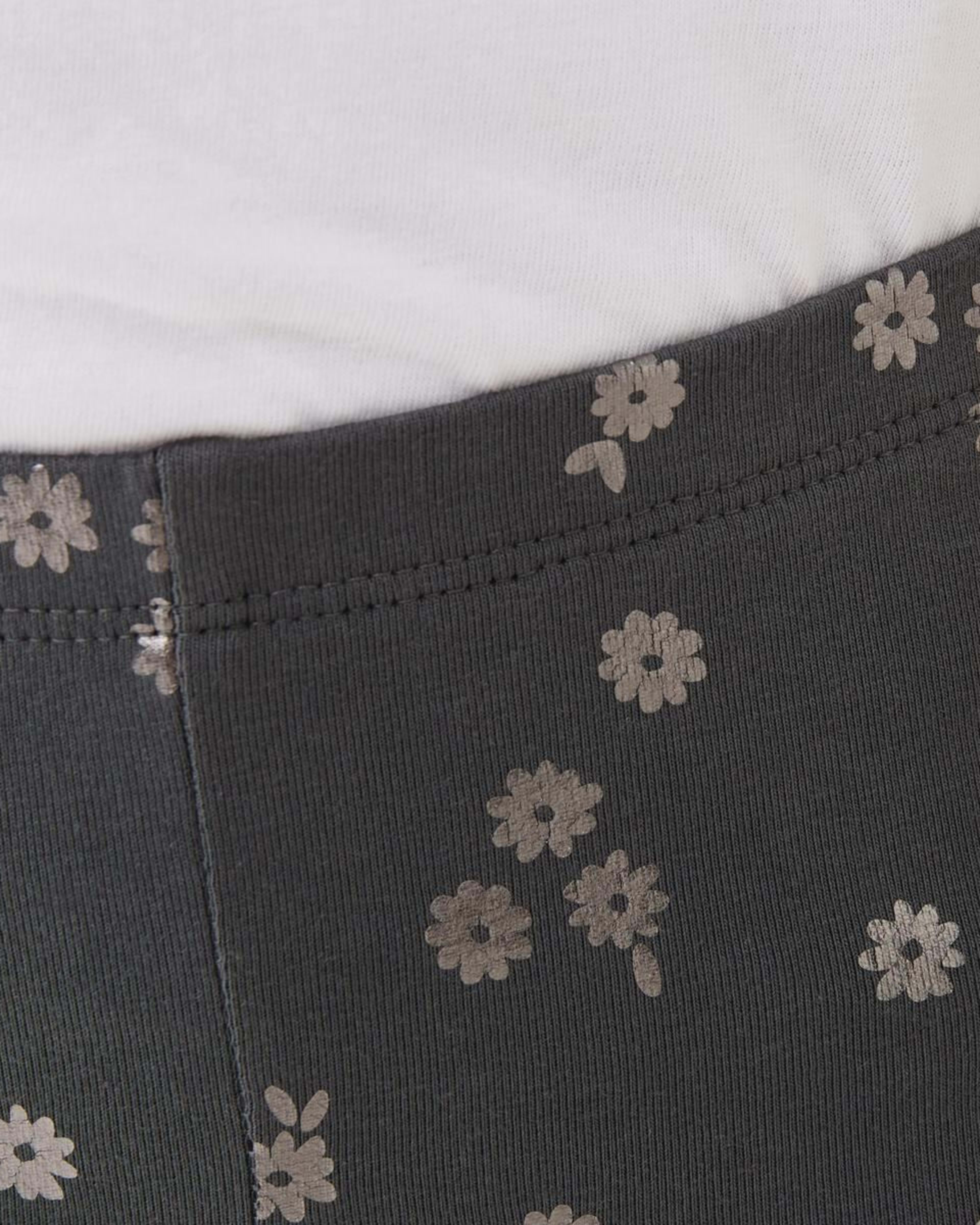3 Foil Leggings SILVER PETALS DARK MAGNET, 3 of 5