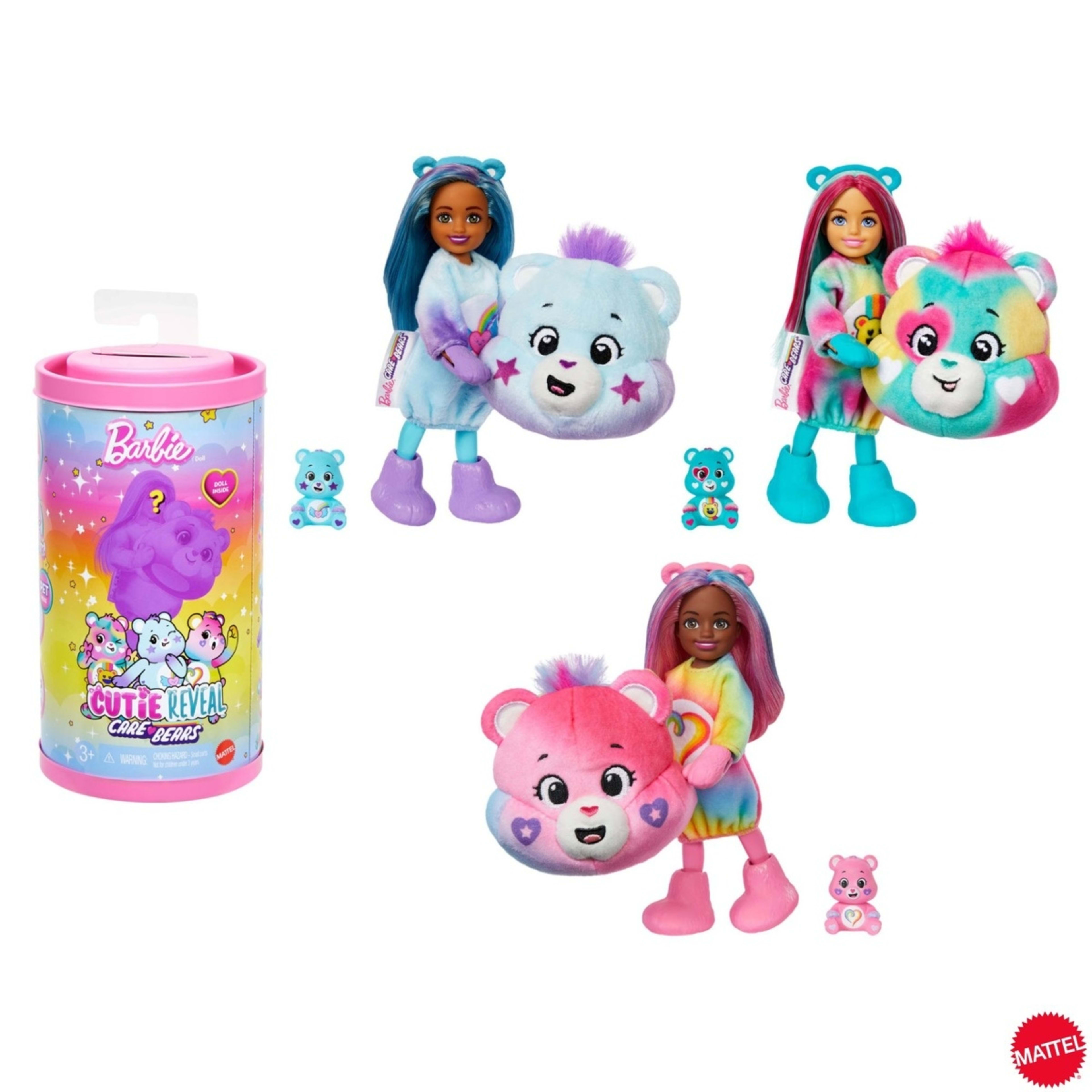 1 Barbie Cutie Reveal Care Bears Chelsea Small Dolls & Accessories - Assorted