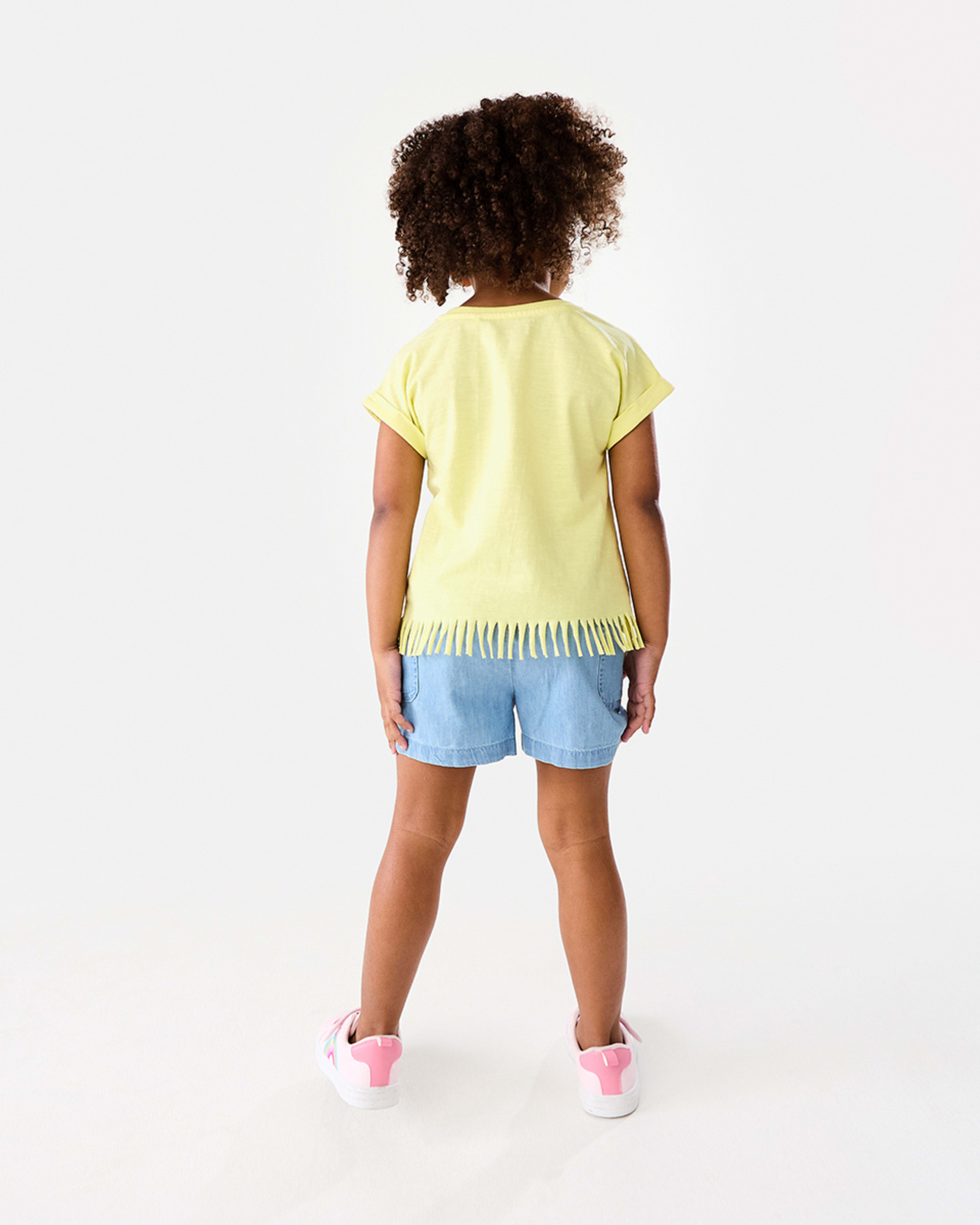 7 Short Sleeve Fringe T-shirt Lemon Fizz, 7 of 9
