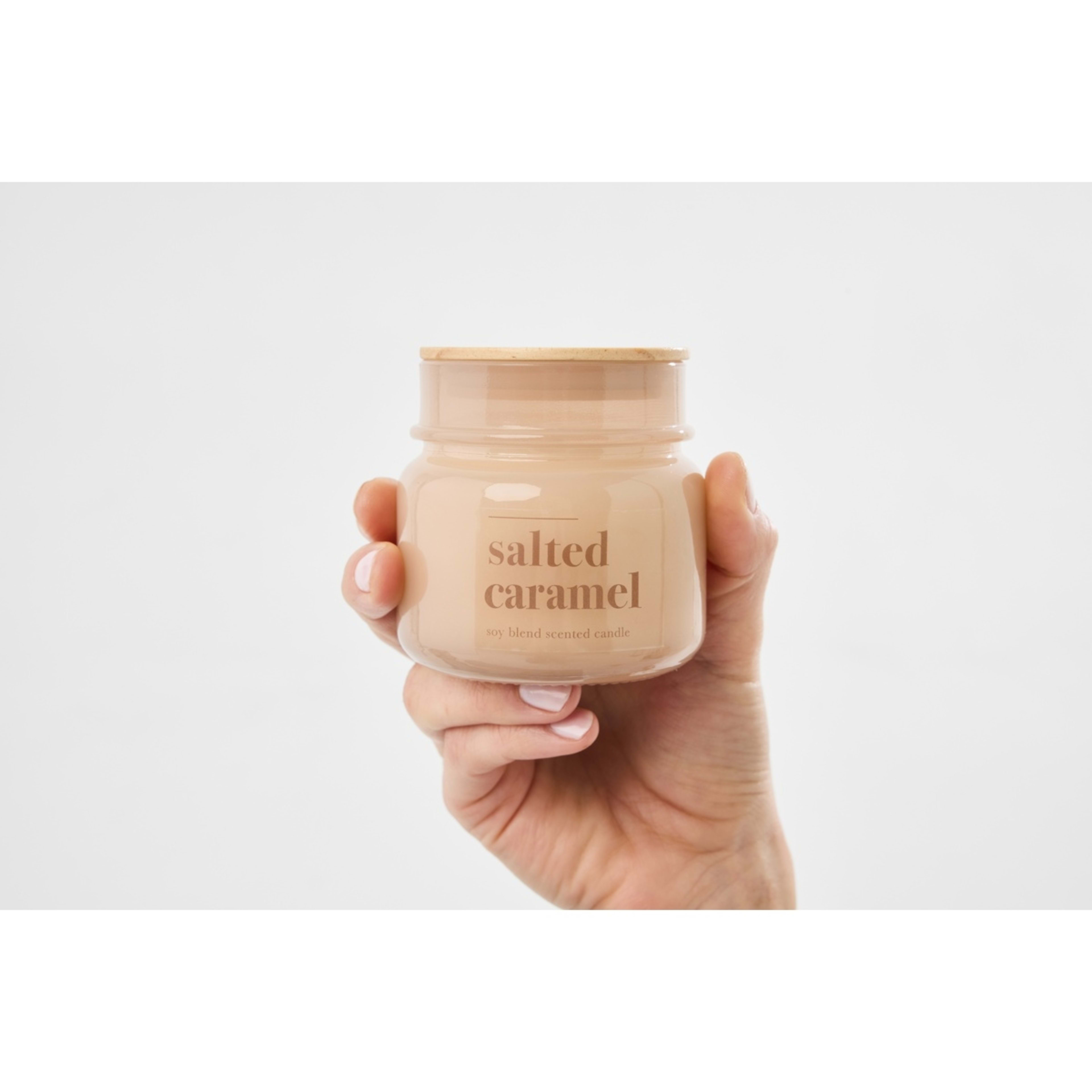 8 Salted Caramel Soy Blend Scented Jar Candle, 8 of 8