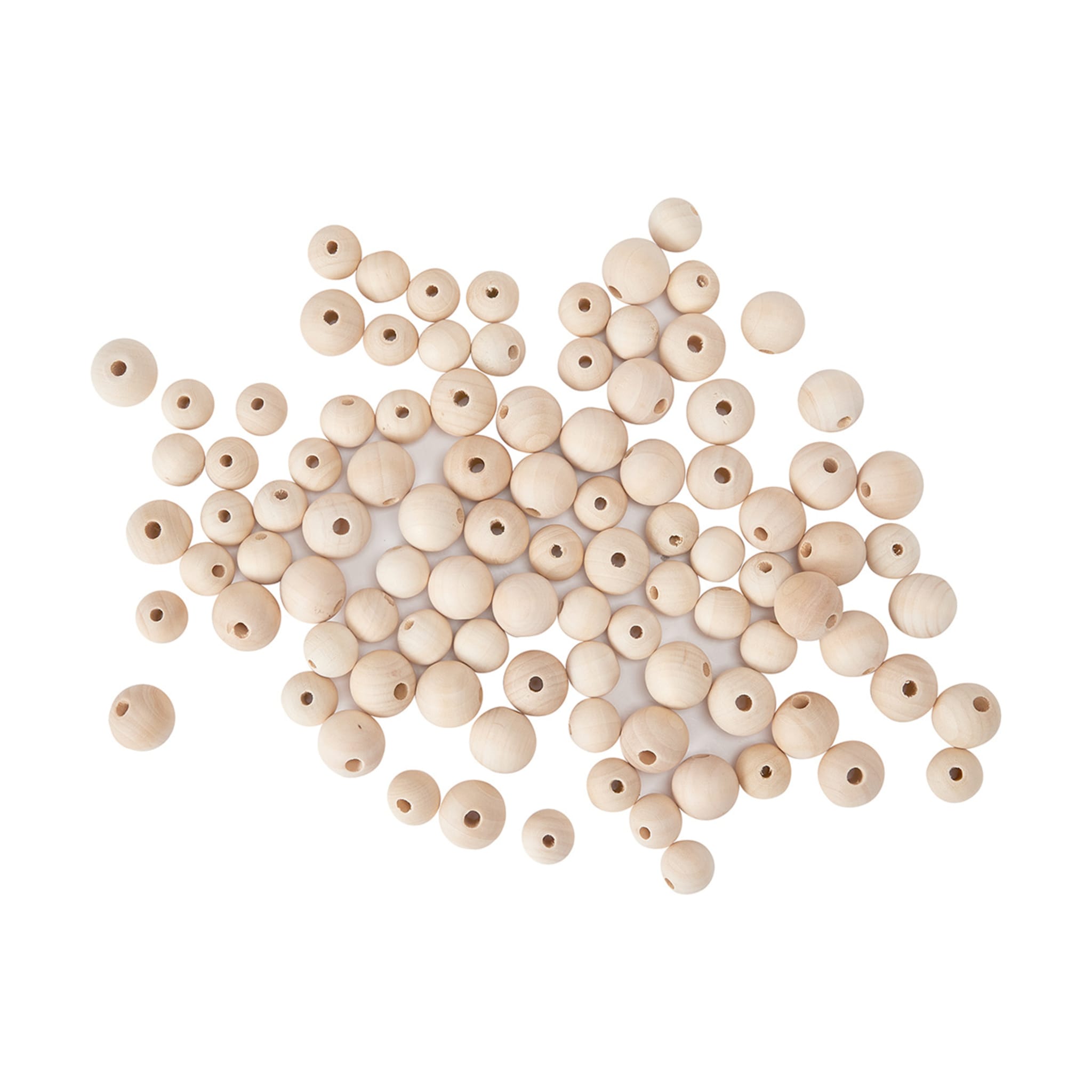 100 Piece Craft Wooden Beads Kmart