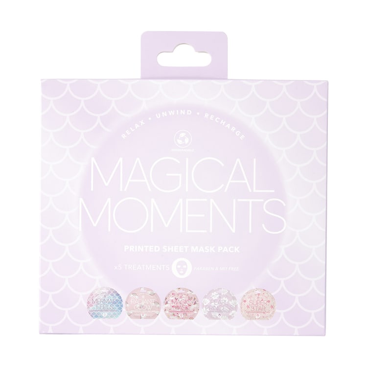 5 Pack Magical Moments Printed Sheet Masks Kmart