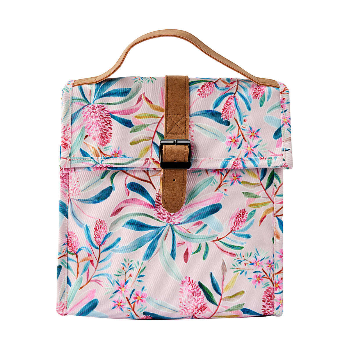 Native Floral Insulated Satchel Lunch Bag