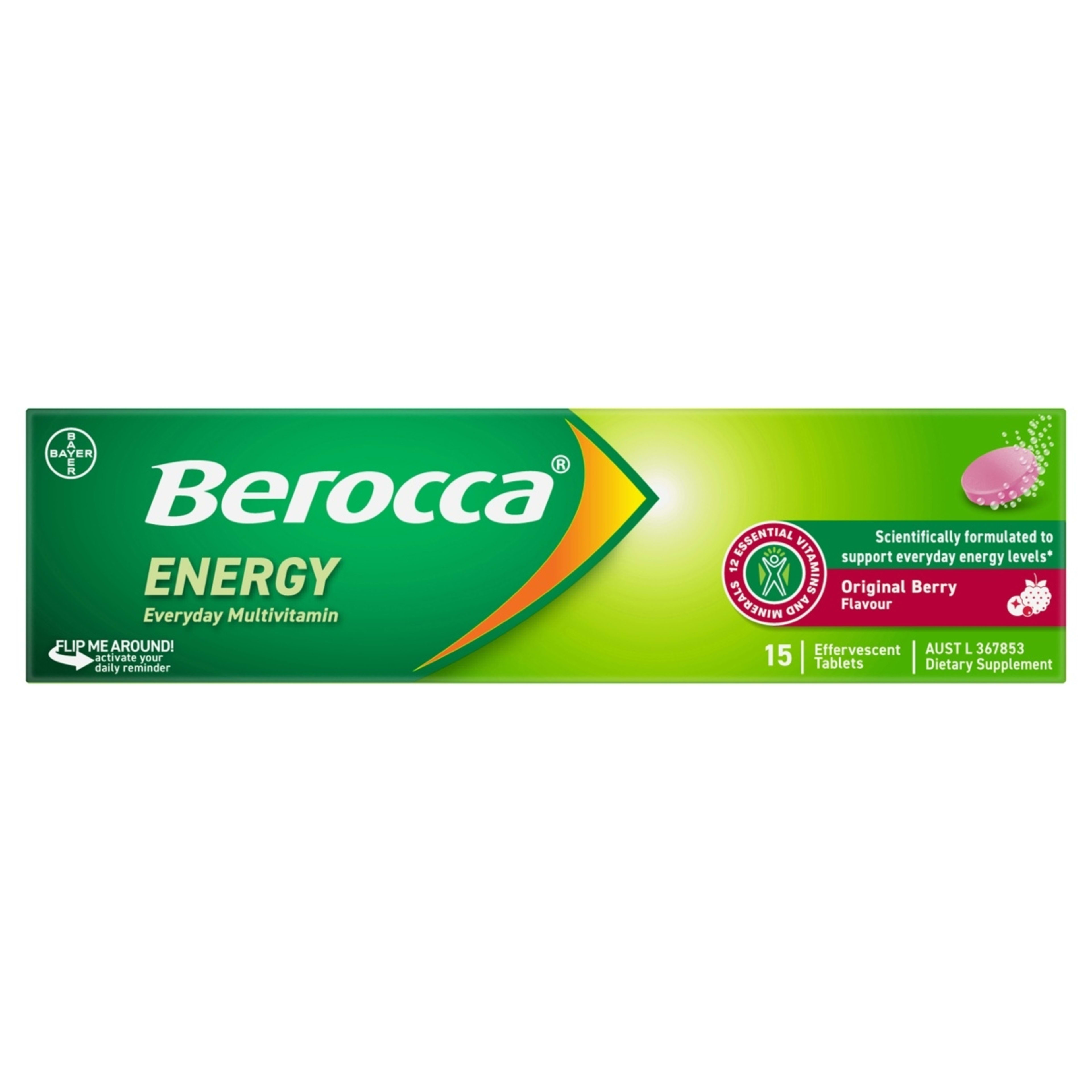 7 15 Pack Berroca Energy Original Berry Flavour Effervescent Tablets, 7 of 10