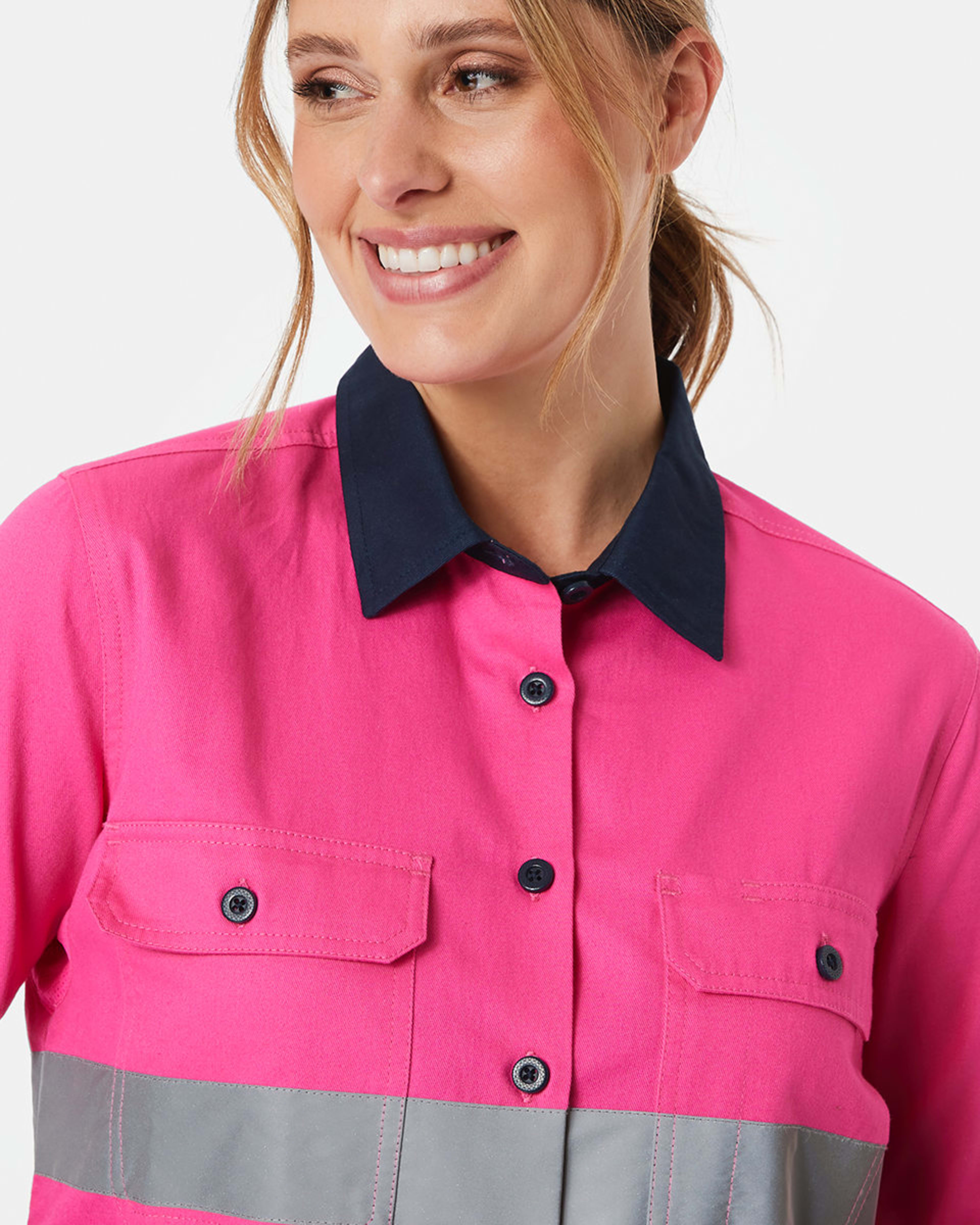 Workwear Long Sleeve Fluro Shirt Kmart