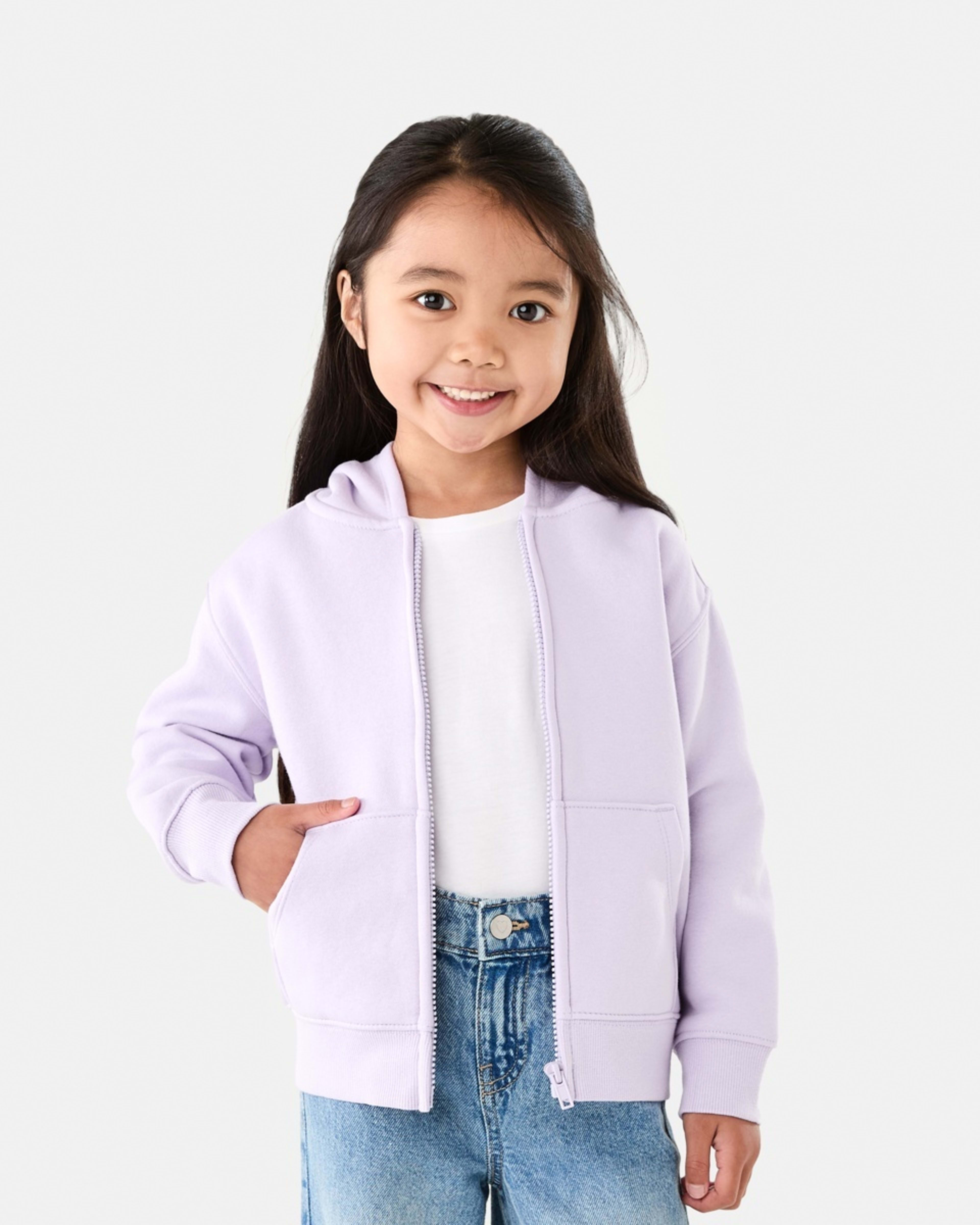 1 Zip Through Hoodie Pst Purple, 1 of 10