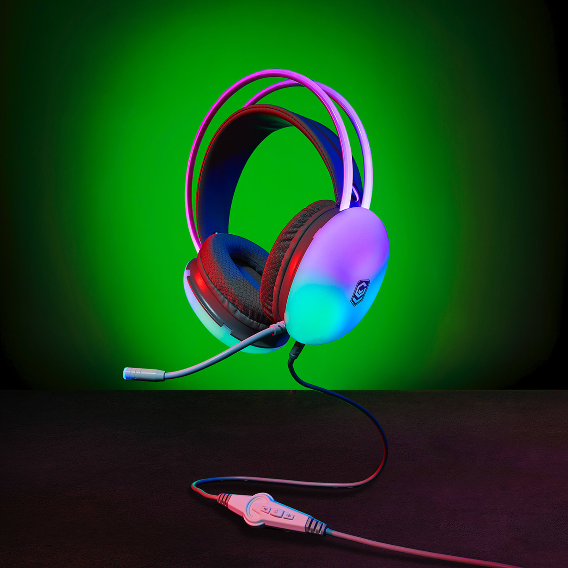 Gaming RGB Glow Headset White Kmart