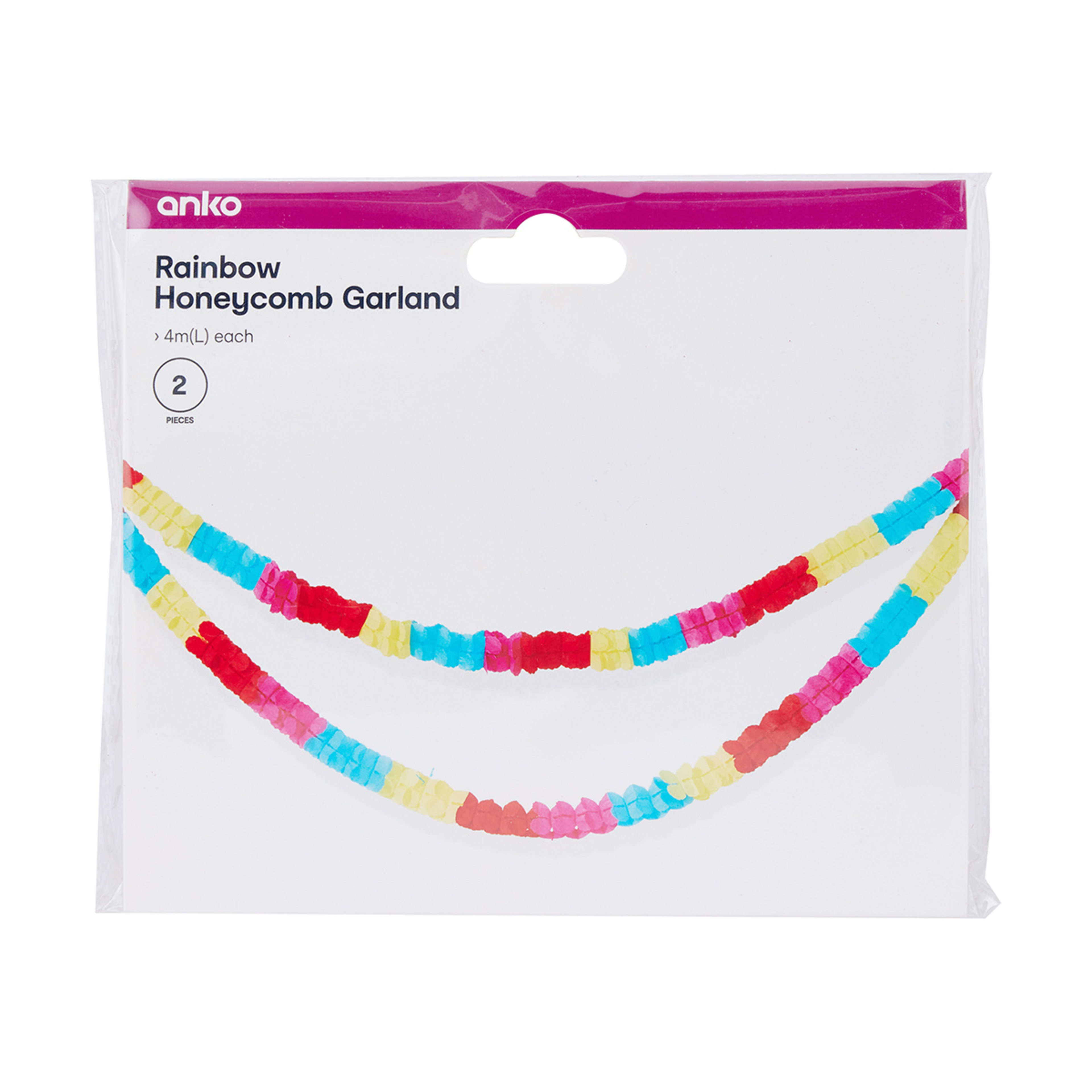 4 2 Piece Rainbow Honeycomb Garlands, 4 of 4