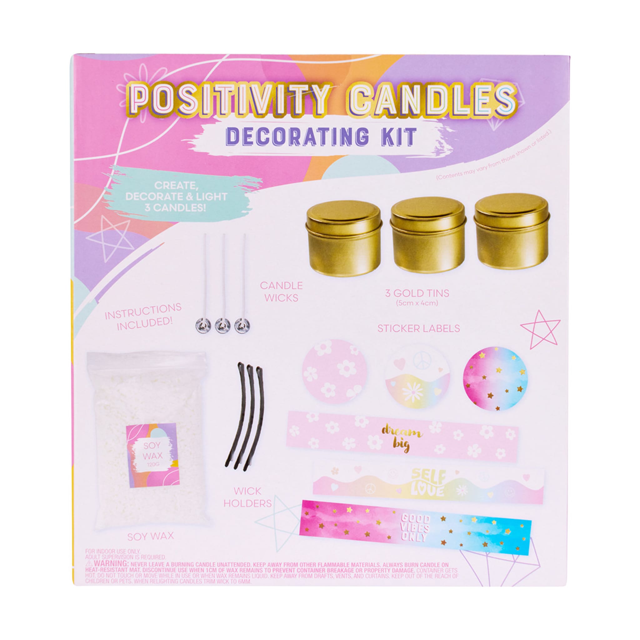 Positivity Candles Decorating Kit Kmart