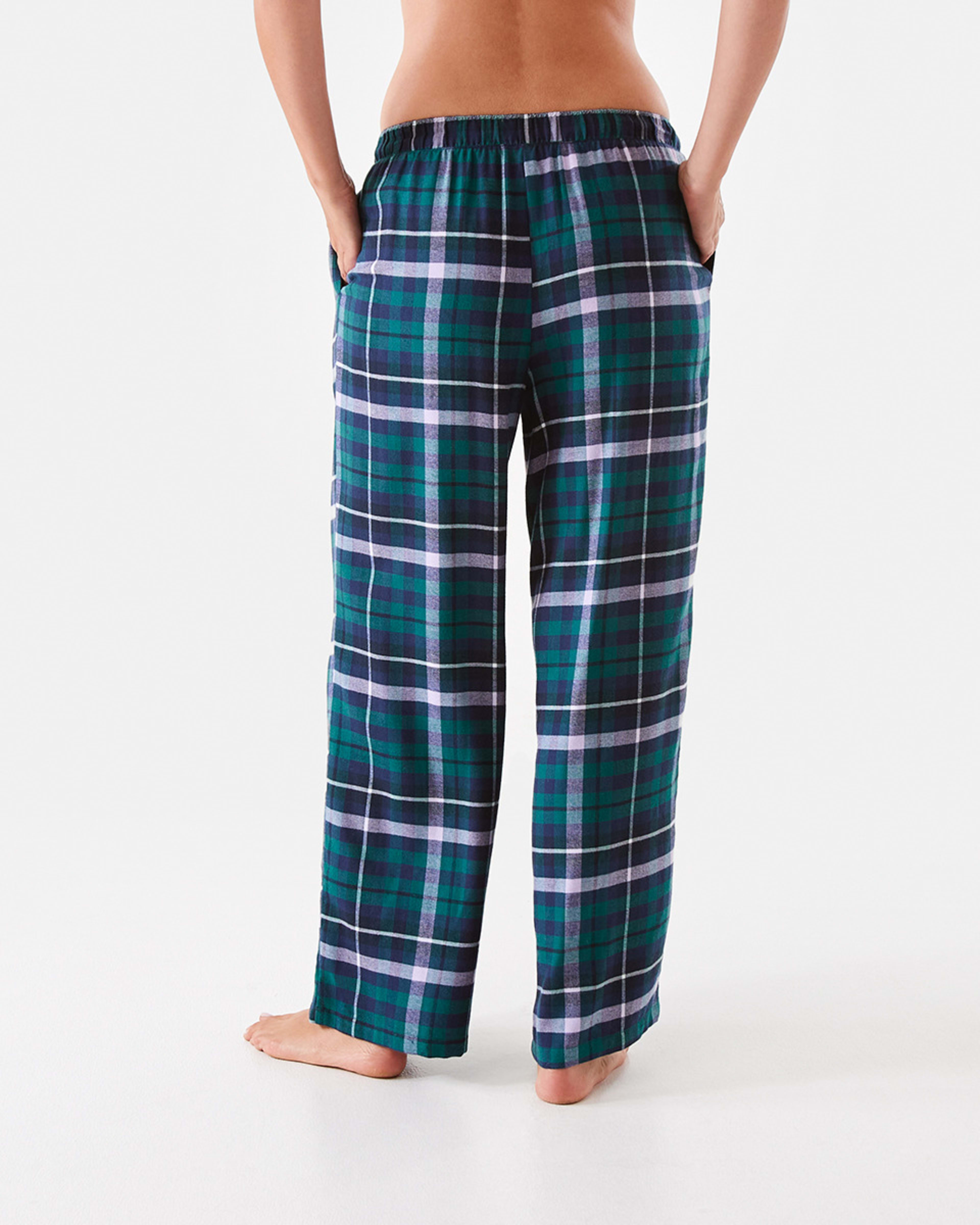 3 Boyfriend Flannel Pants Dark Check, 3 of 5